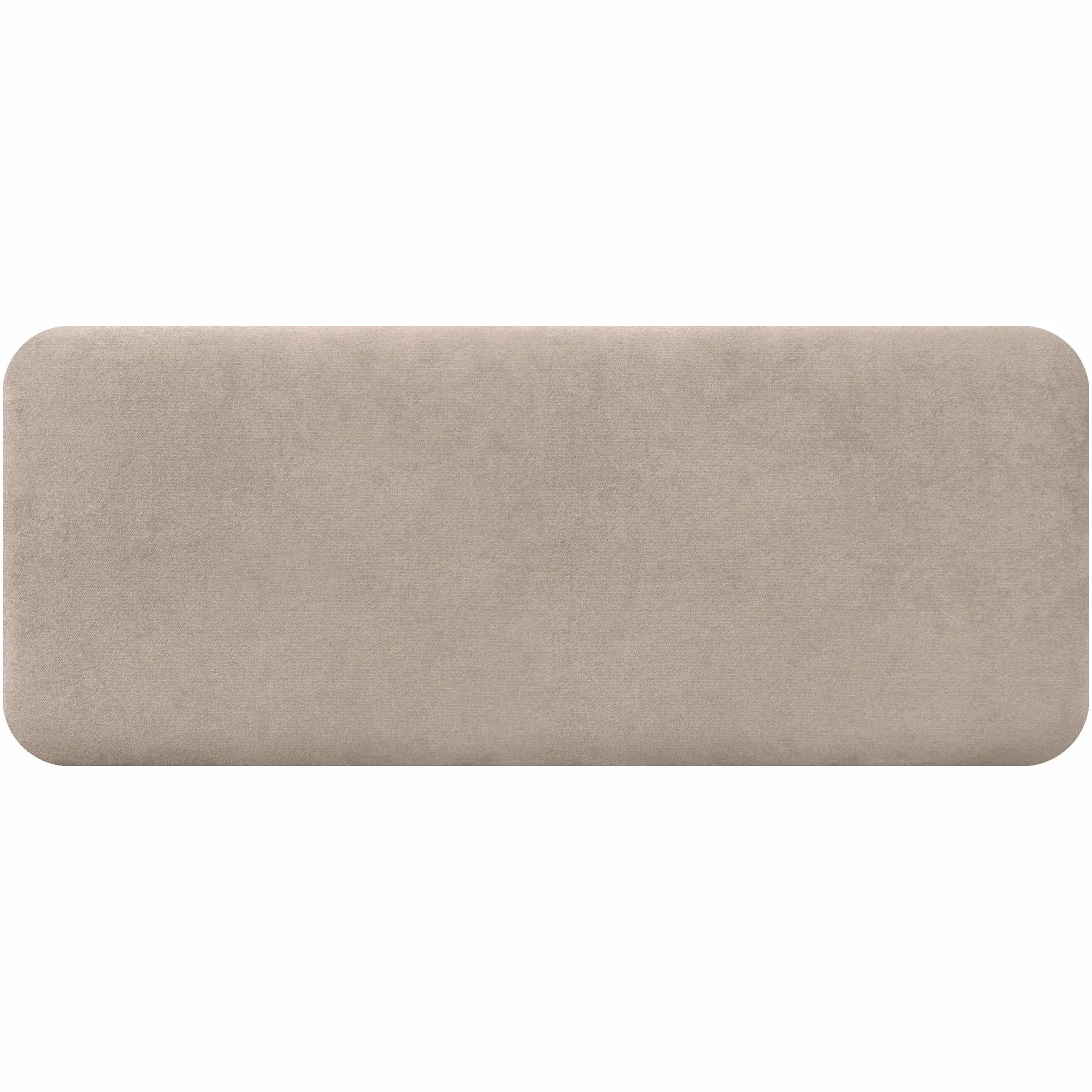 DHOME Cabecero Tapizado Liso Redondeado Tela Aqualine para Pared Acústicos Cabeceros Absorbentes Cabezal Cama Dormitorio (Beige, 150cm)