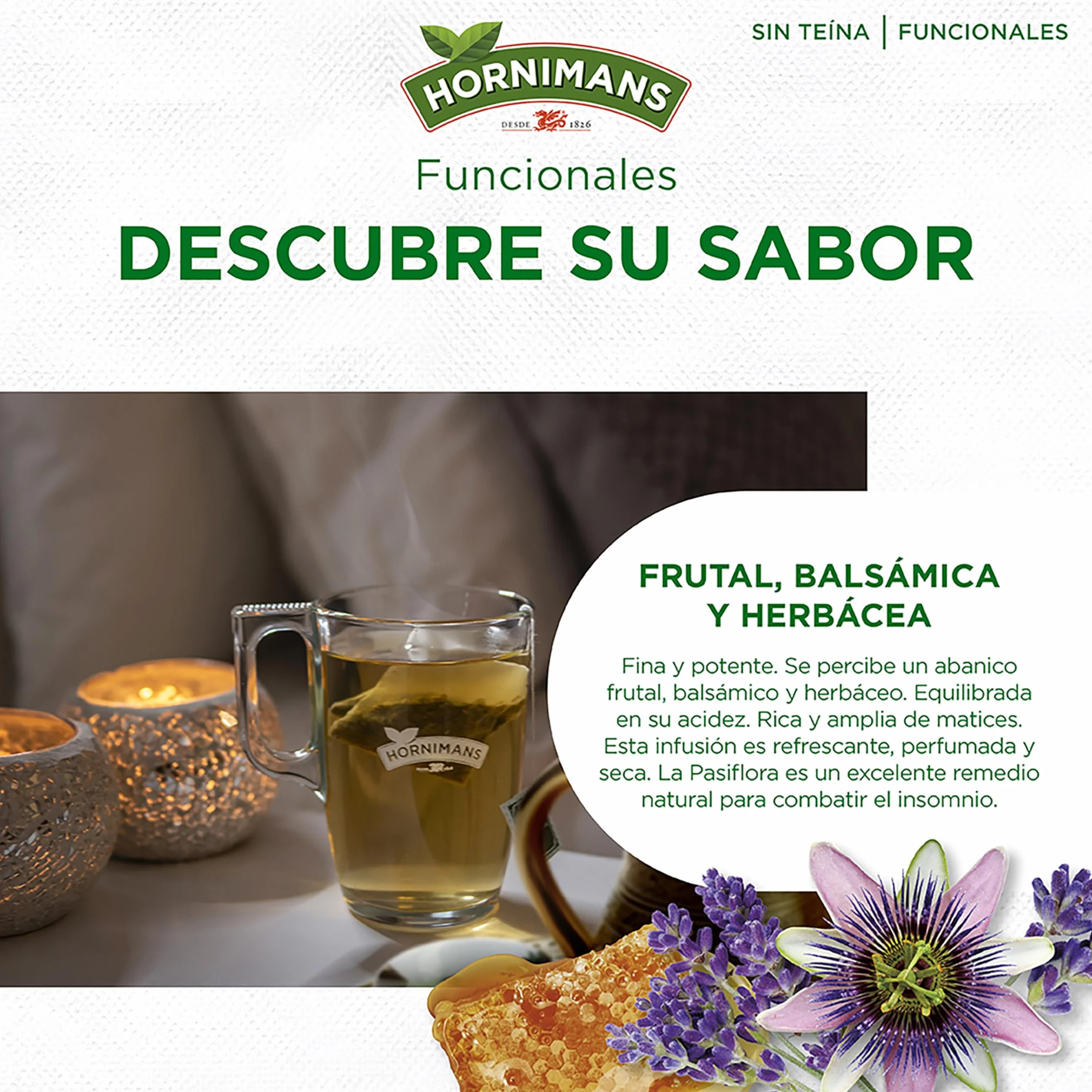 Hornimans Infu Sueños Infusión con Pasiflora 100% Natural 20 bolsitas Sin Teína