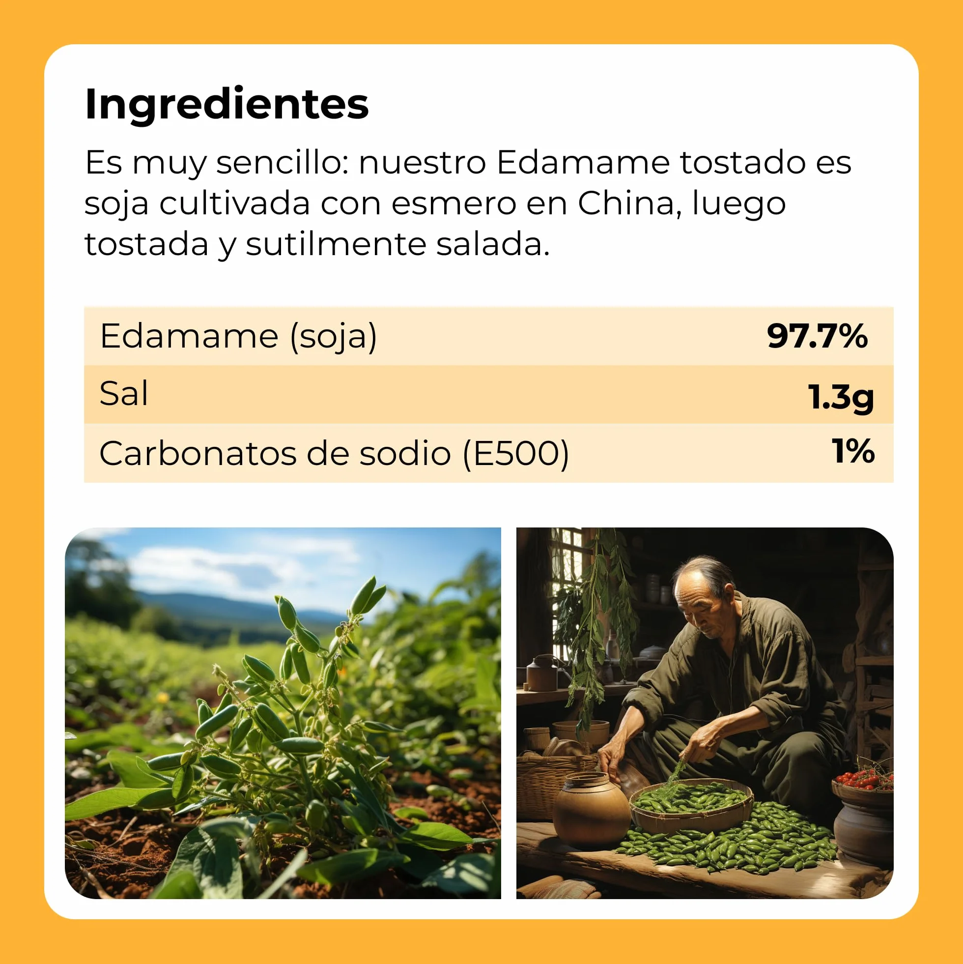 Edamame Tostado 1 Kg Soja Verde Natural Sin OGM Sin Gluten Vegano Snack Proteína