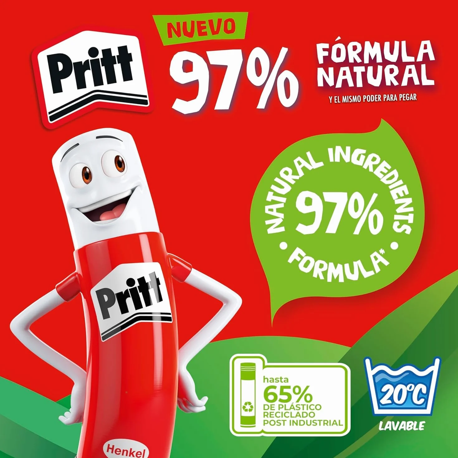 Pritt Barra Adhesiva, pegamento infantil seguro para niños, cola universal 3+1 x 11 g