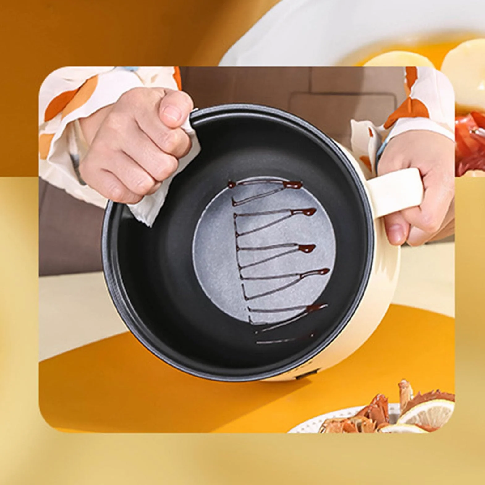 Olla Caliente Eléctrica Multifuncional Mini Cocina Portátil para Sopa de Fideos con Tecnología Maifanshi