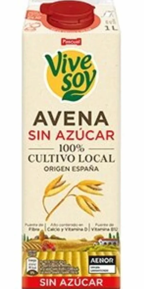 Vivesoy Bebida Vegetal de Avena Sin Azúcar Cultivo Local Pack 6 x 1L