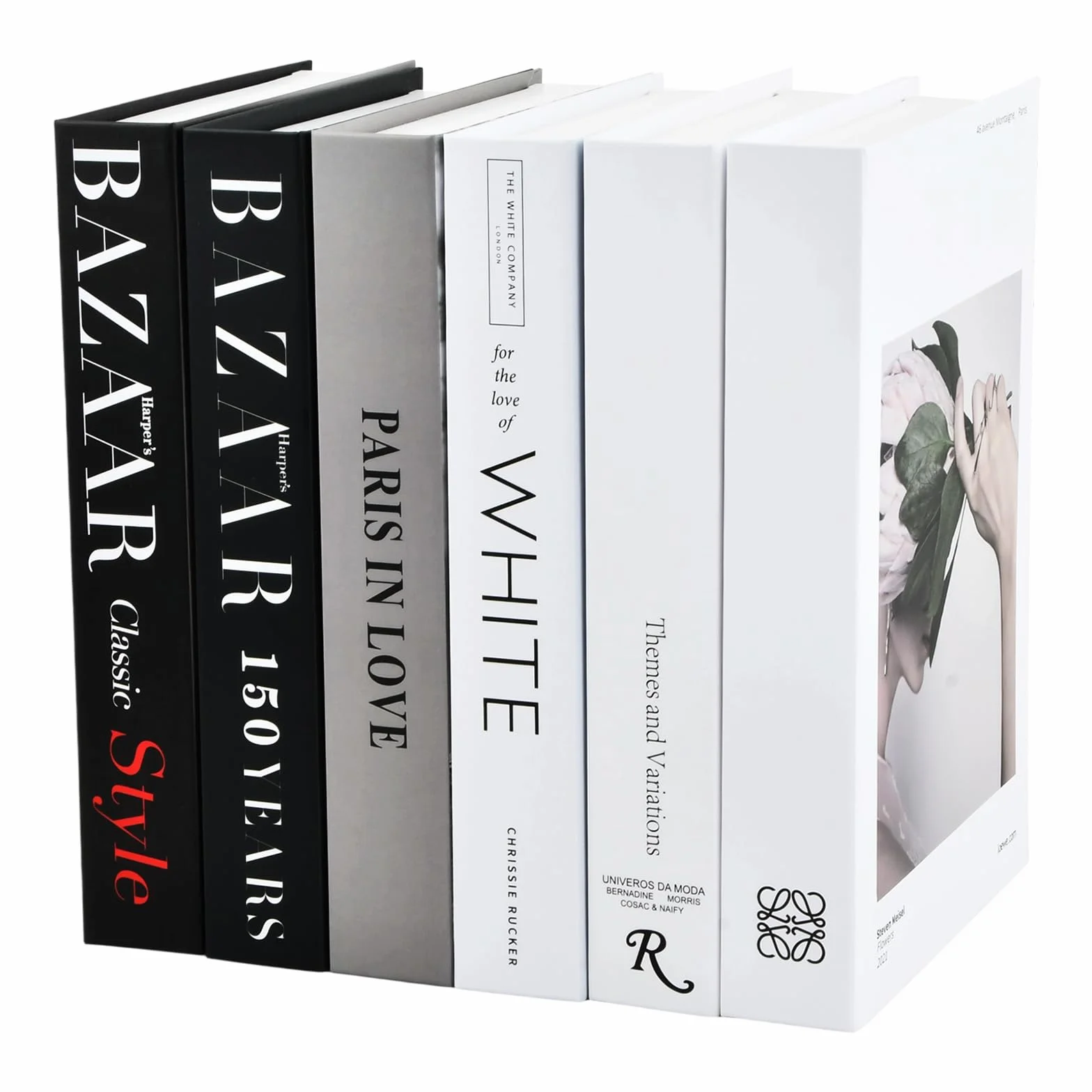 Juego de 6 libros falsos decorativos de tapa dura, plegable, apilados, modernos, para mesa y estante del hogar, crea un ambiente sofisticado (color B)