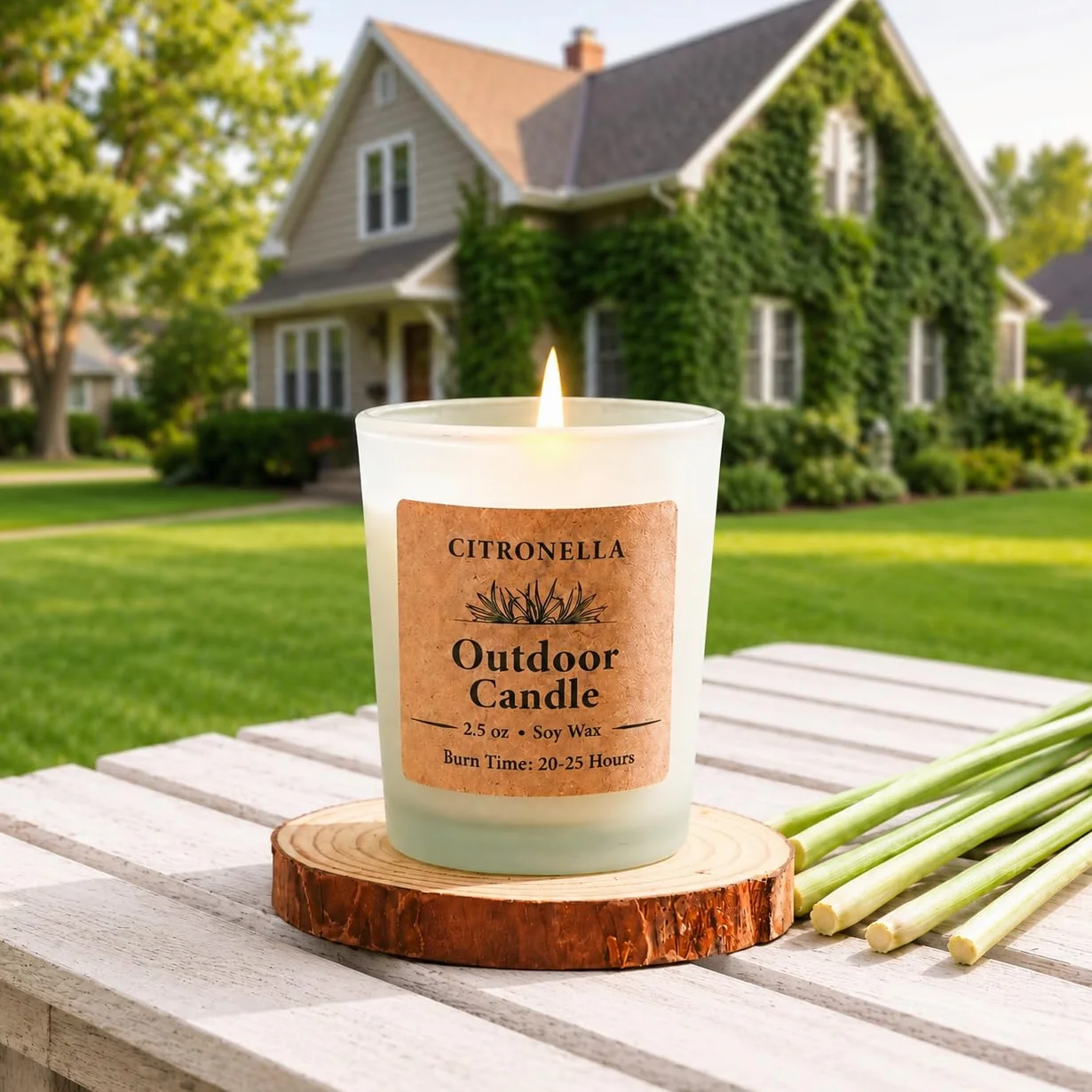Set Regalo Velas Aromáticas Citronela, 12 x 70g Velas Citronela Exterior, Cera de soja natural y aceites al 6%, aroma veraniego para cocina/jardín/Fiestas/camping/picnic