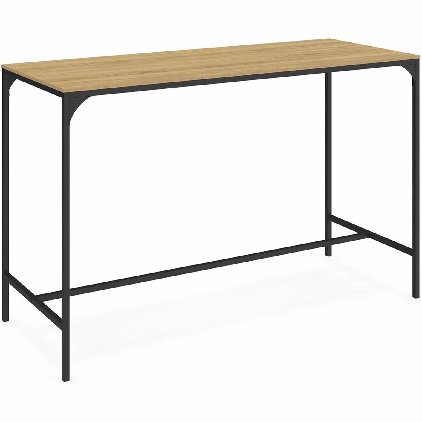 IDMarket – Conjunto de mesa alta de bar Detroit 150 cm y 6 sillas de bar diseño industrial