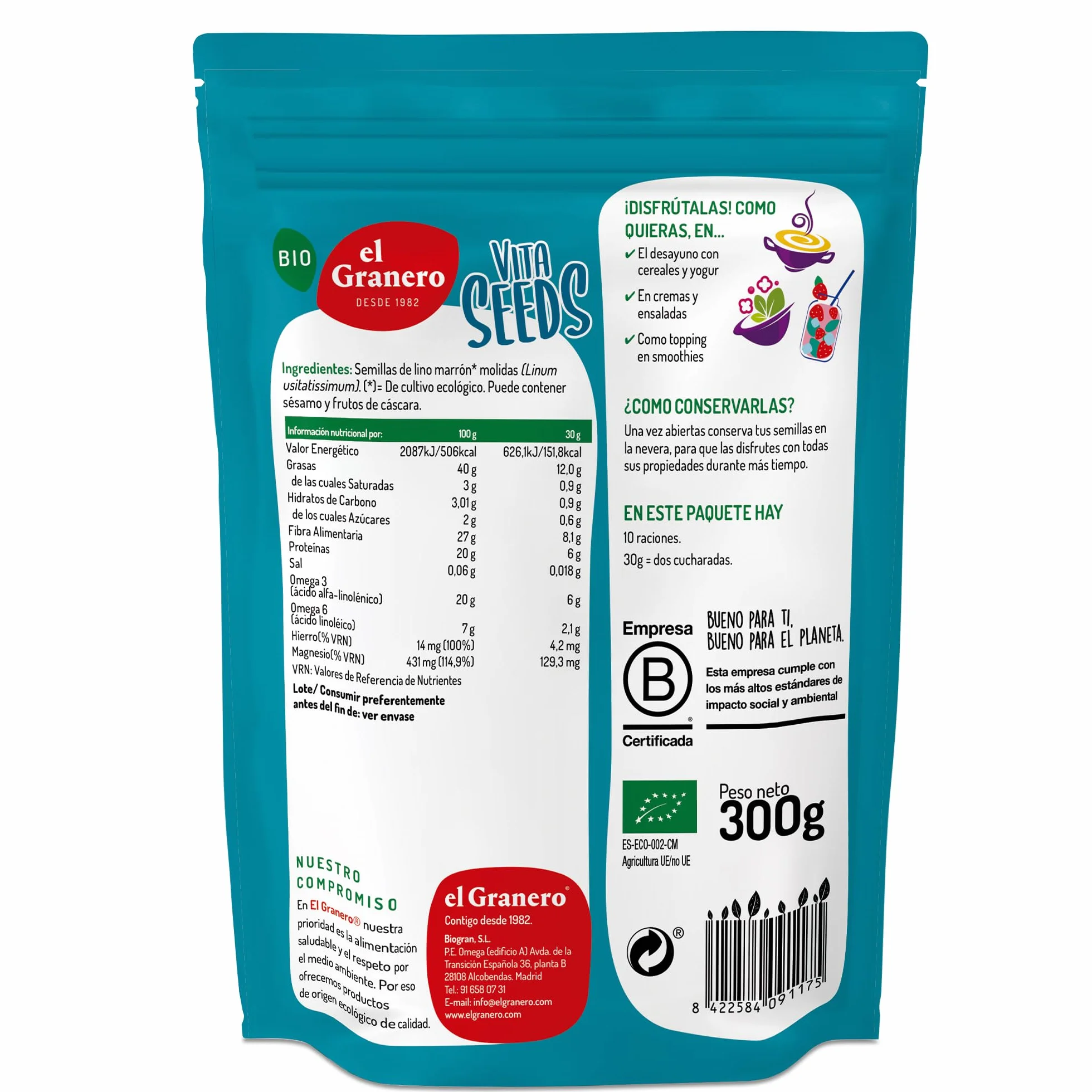 VITASEEDS Lino Mielone Bio 300 g