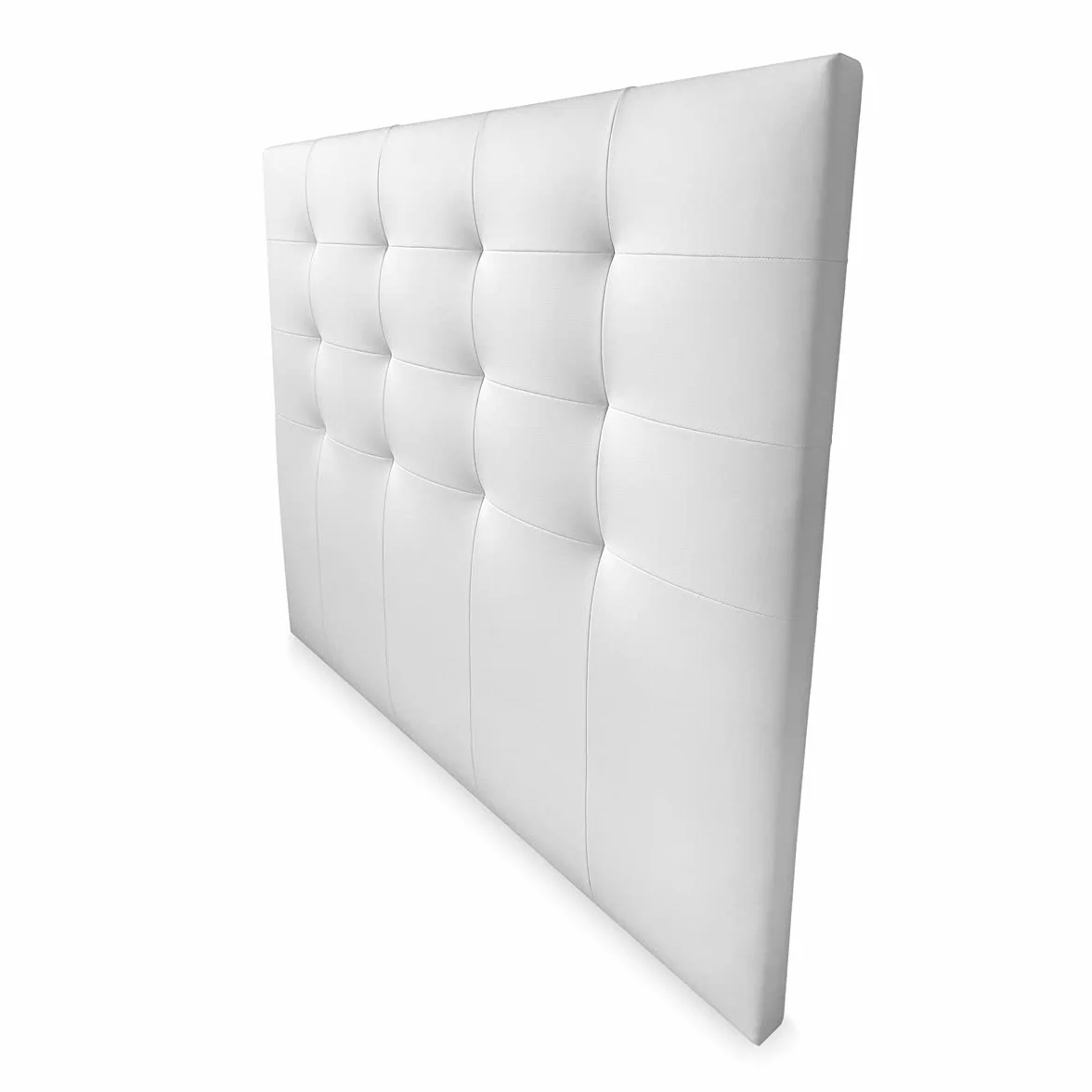 Cabecero Modelo París Acolchado Tapizado en Polipiel 160 x 120 cm Blanco