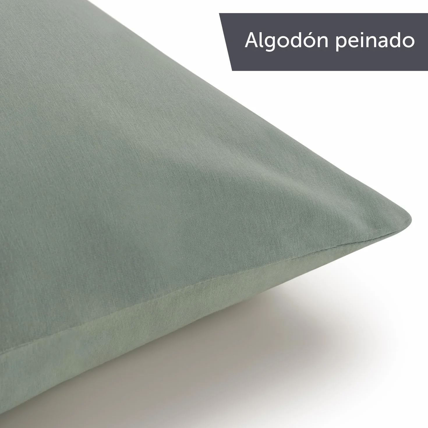 Blumtal Funda Almohada 60x60 cm Algodón Suave Verde Juego 2 Fundas Cojín Oeko-Tex