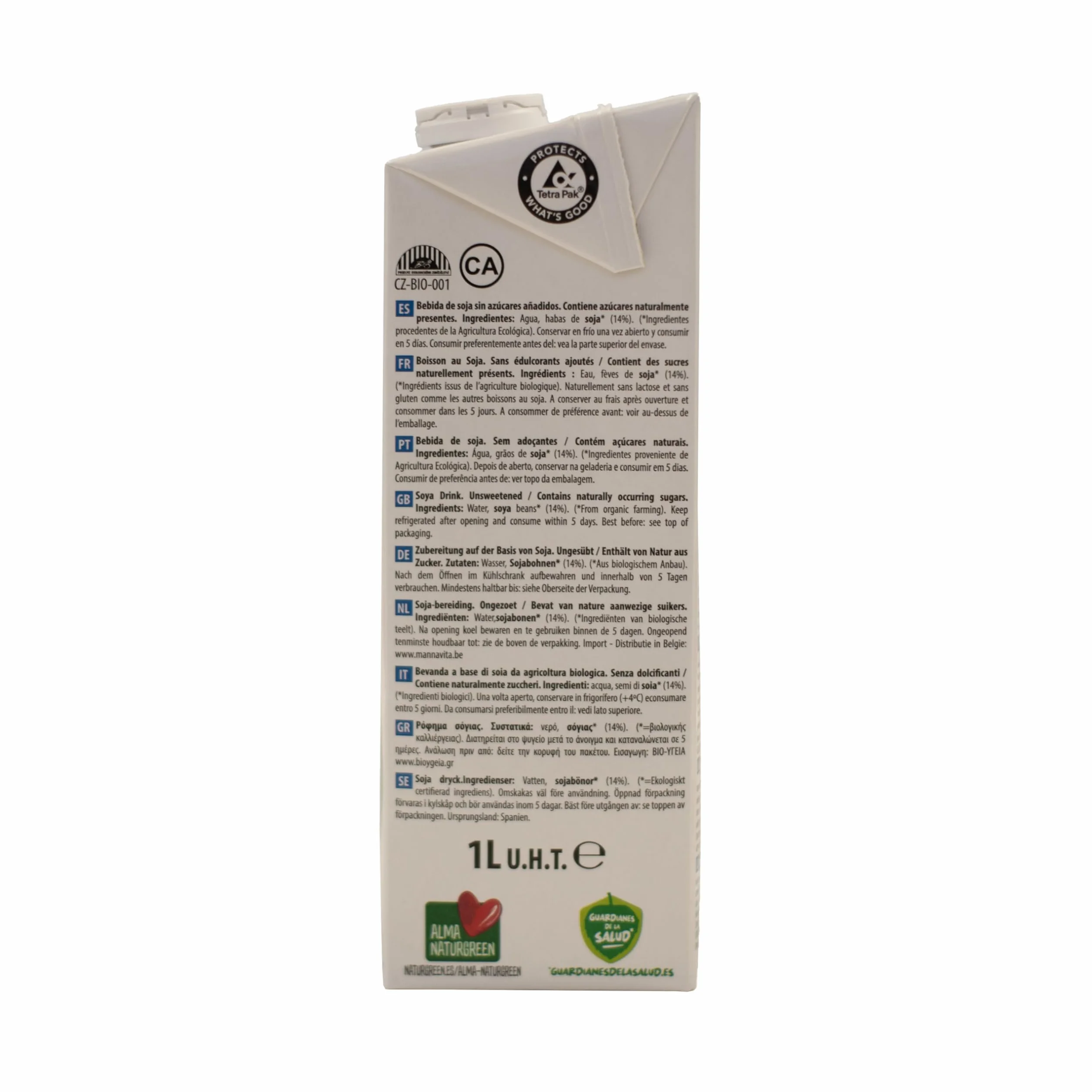 NaturGreen BEBIDA SOJA NATURE 1 Litro