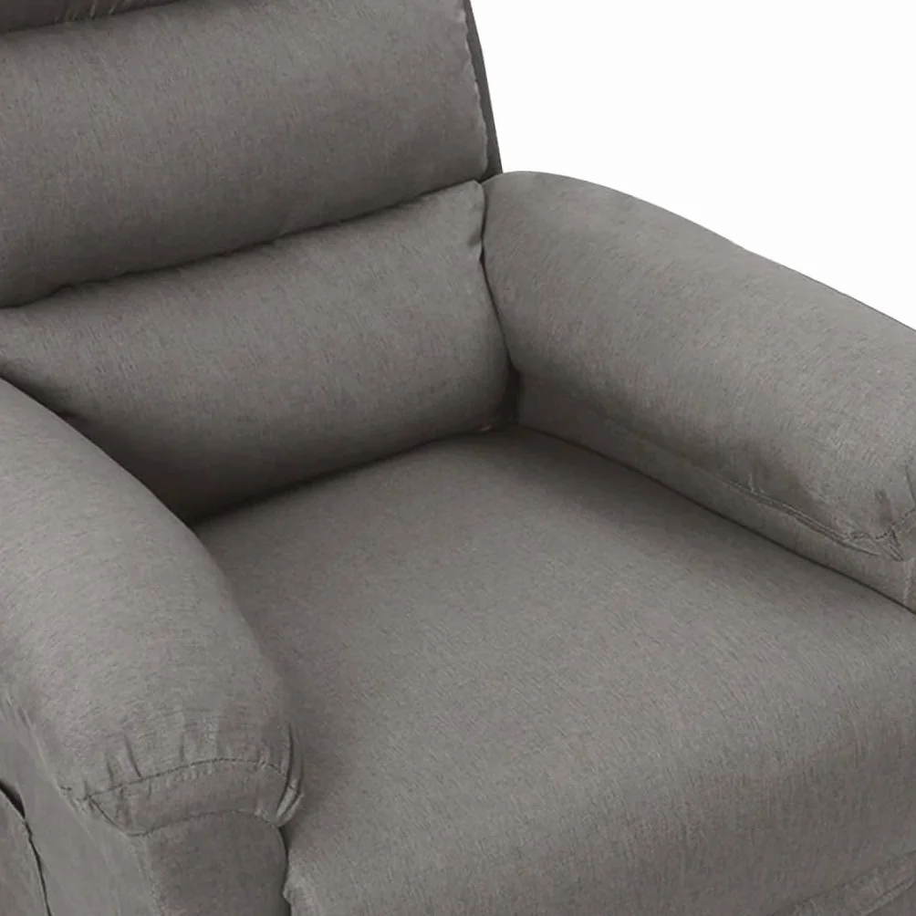 vidaXL Sillón Reclinable Eléctrico Silla Sofá Asiento Butaca Relax Sala de Estar Salón Oficina Ajustable Reposapiés Mueble de Tela Gris Claro