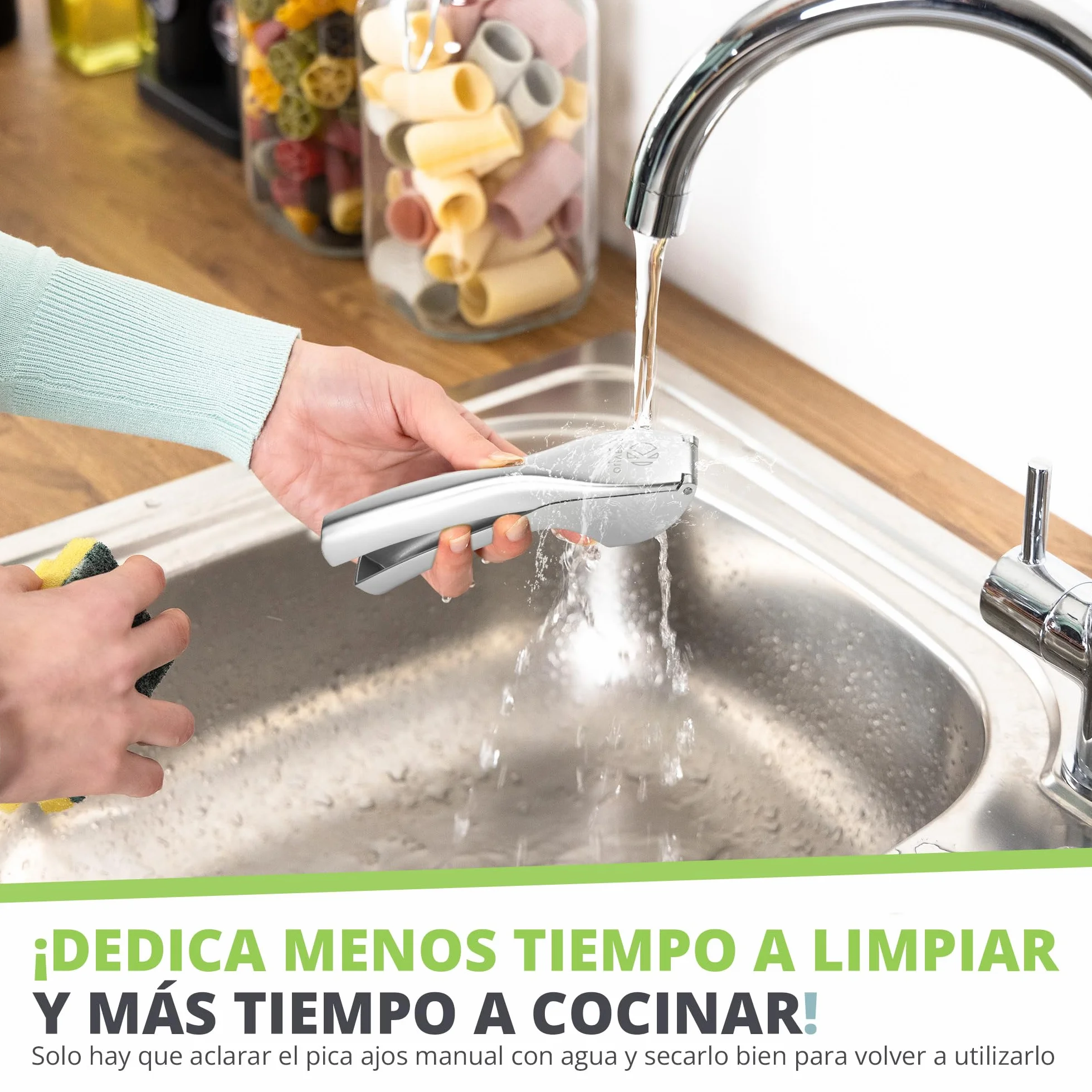 Oliver's Kitchen Prensa Ajos Picador de Ajo Fácil de Usar