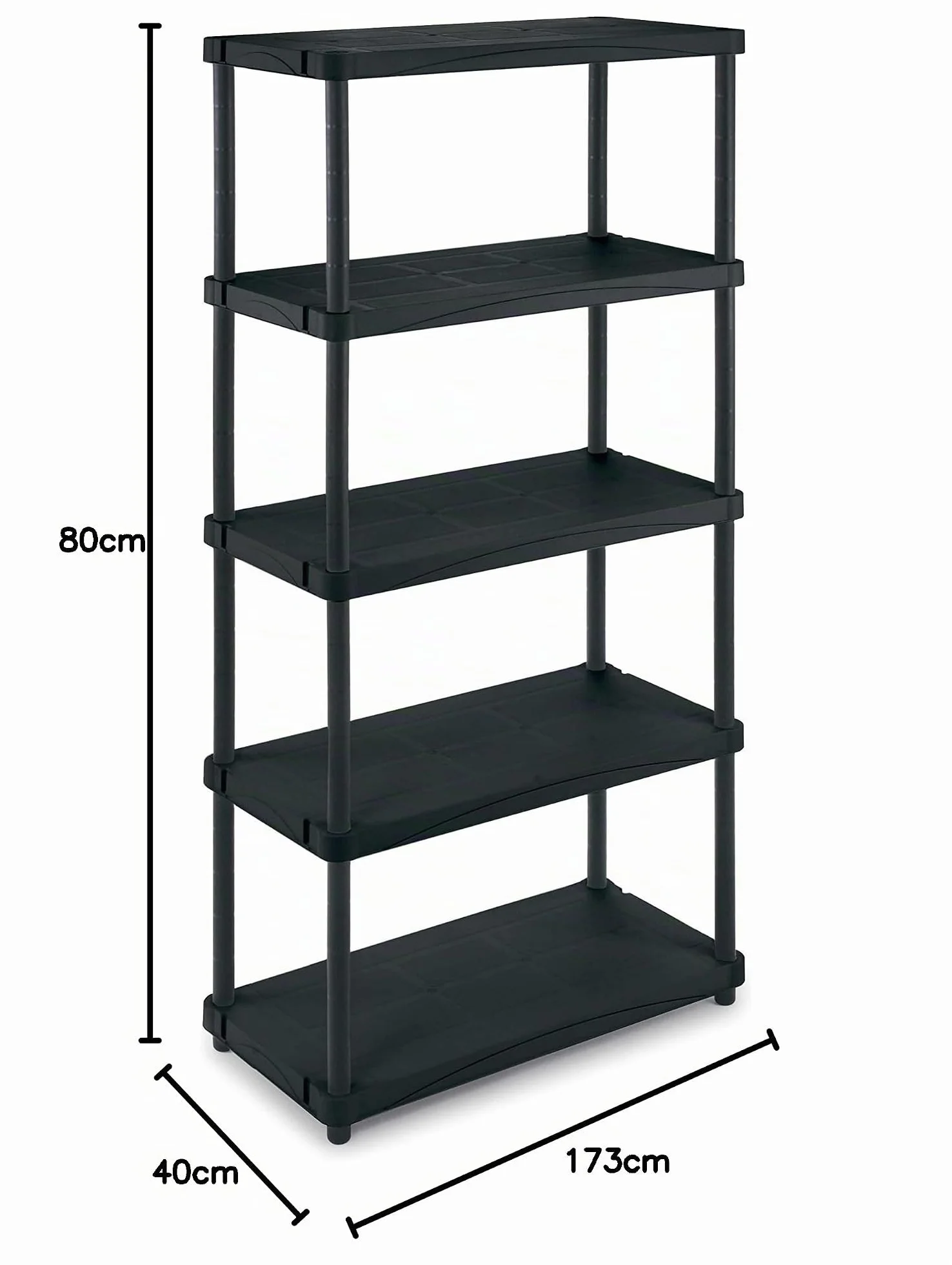 Terry Scaffale 4080 C Estantería Modular 5 Estantes 40x80x173,8 cm