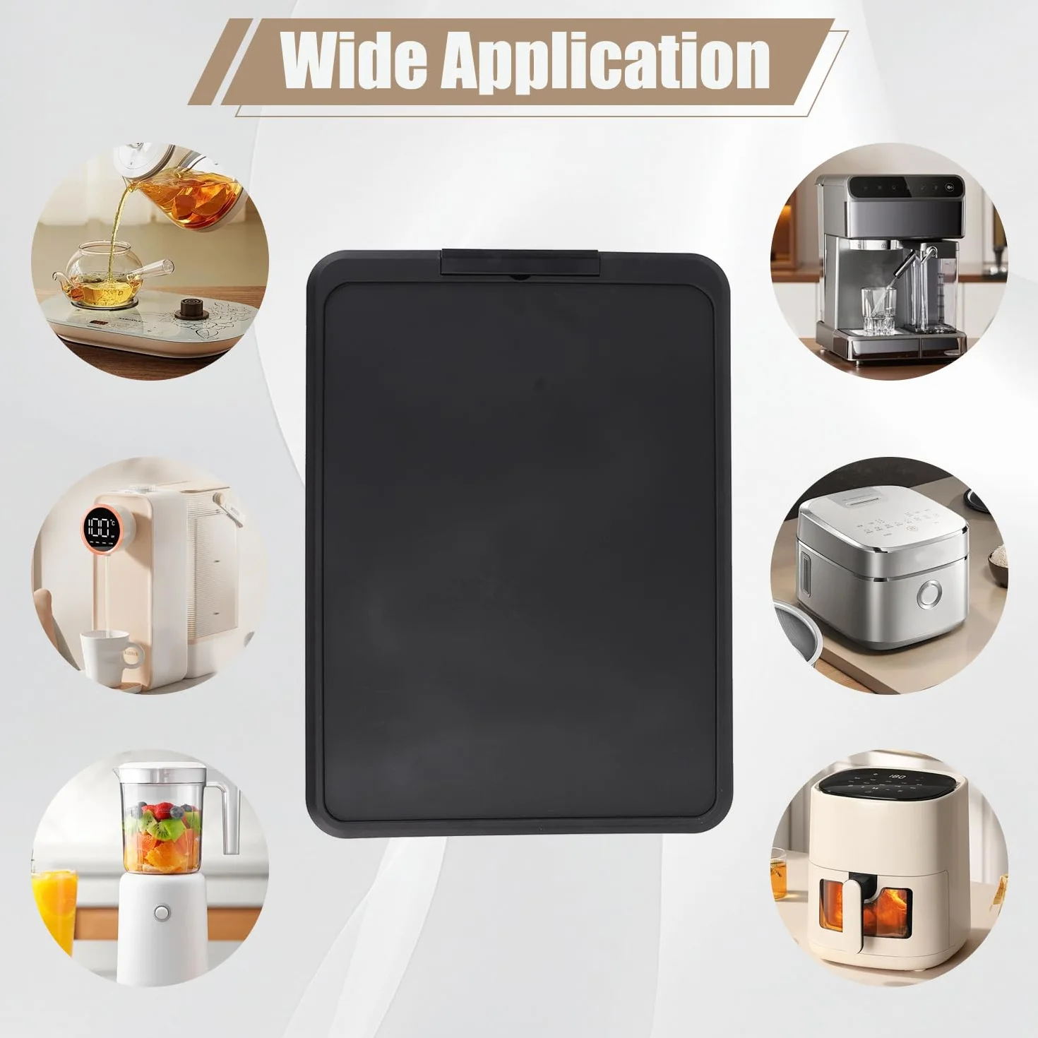 Bandeja Deslizante para Electrodomésticos con Ruedas 41x30cm Base Extensible Organizador Móvil
