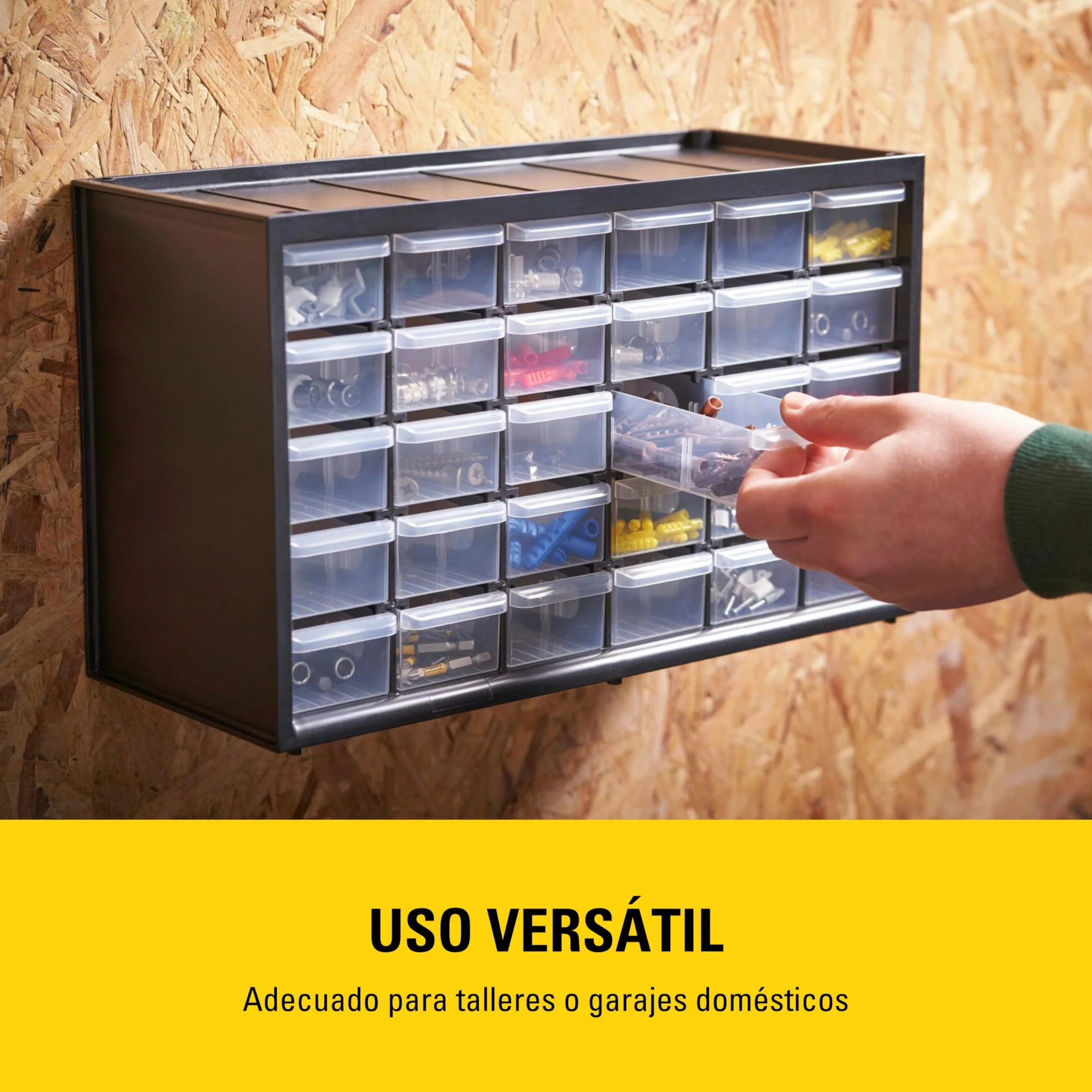 STANLEY Organizador 5 niveles 30 cajones, Polipropileno, Apilable, 36.5x15.5x22.5 cm, 1-93-980