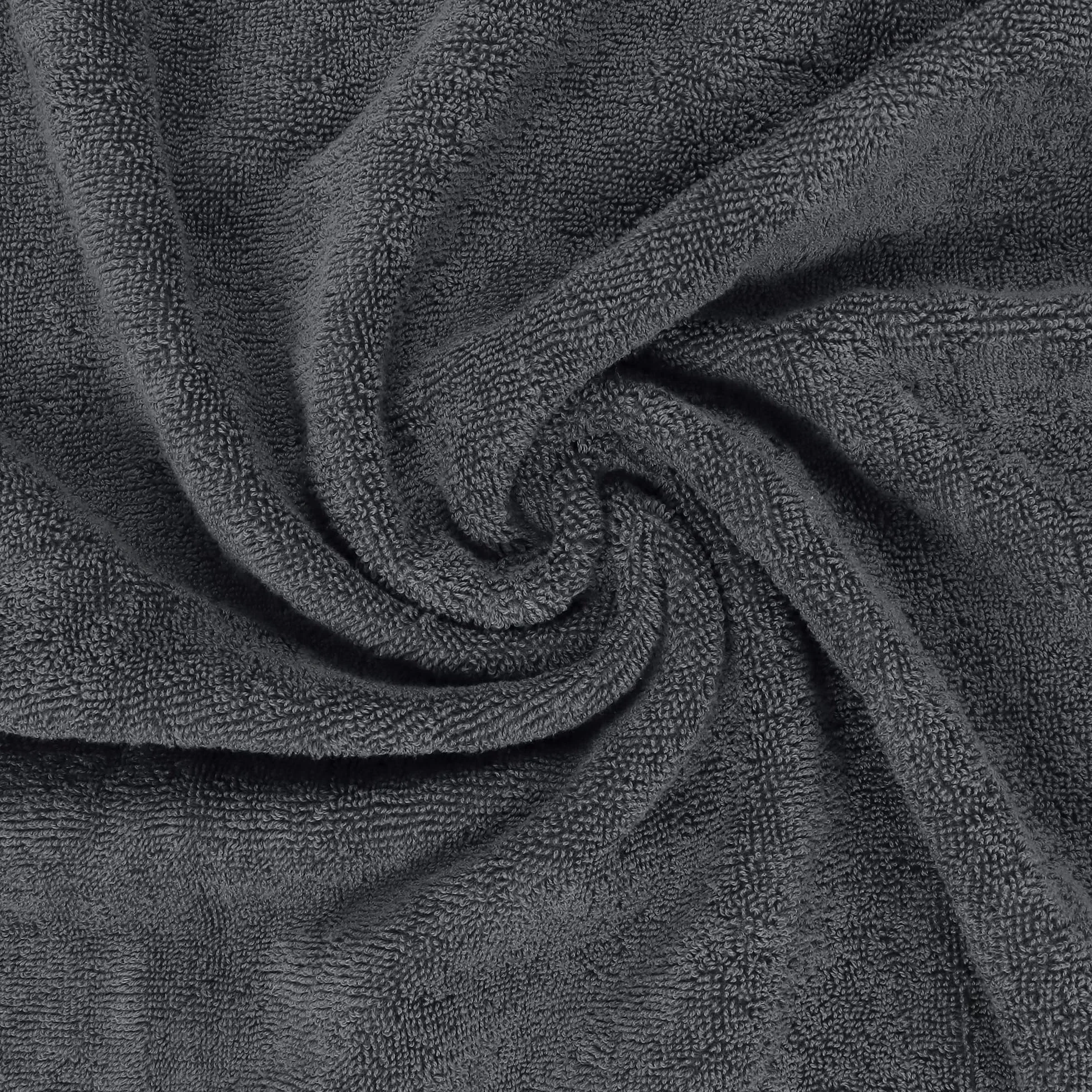 Utopia Towels - Juego de Toallas Premium de 8 Piezas, 2 Toallas de Baño, 2 Mano y 4 Toallitas - Algodón - para Casas, Hoteles y Spas, Altamente Absorbentes (Gris)