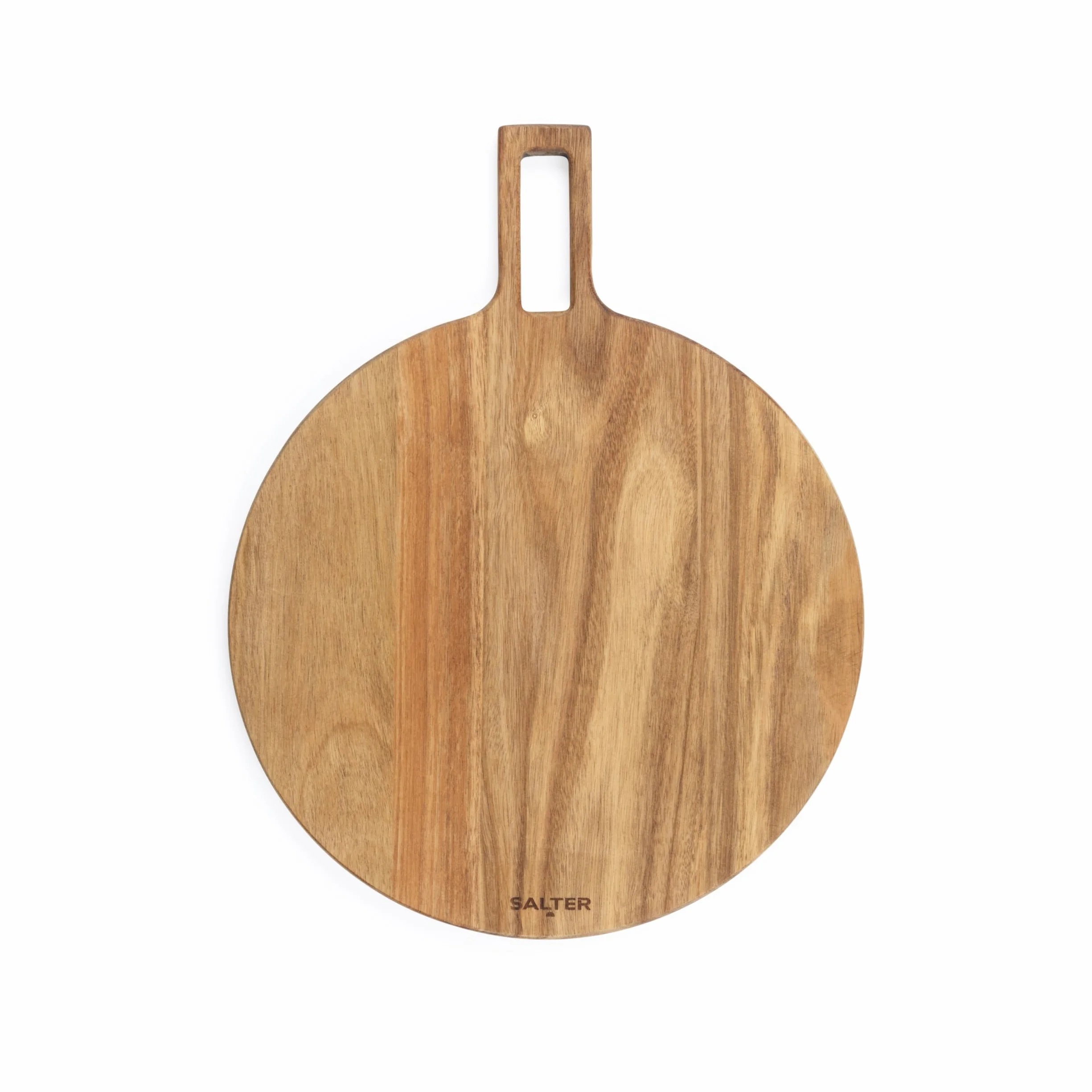 Salter Toronto Tabla de pizza de madera de acacia FSC con asa y aro colgante