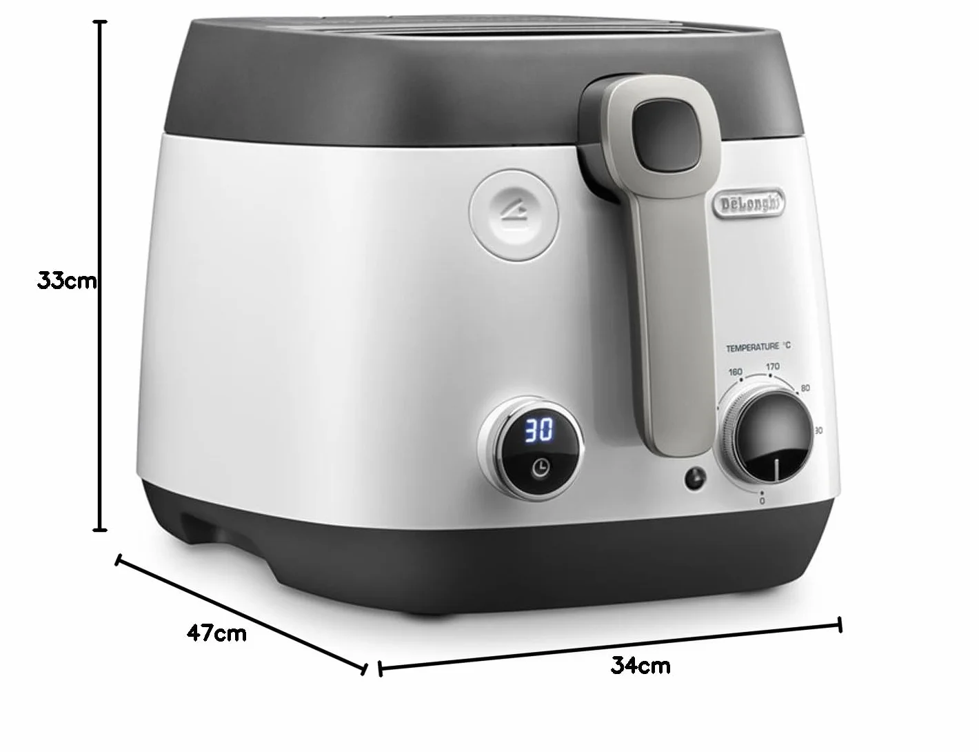 Friggitrice - DELONGHI - FS6067 - 2,4 L - 1700 W - 41,5 x 29 x 26 cm - Grigio / Nero