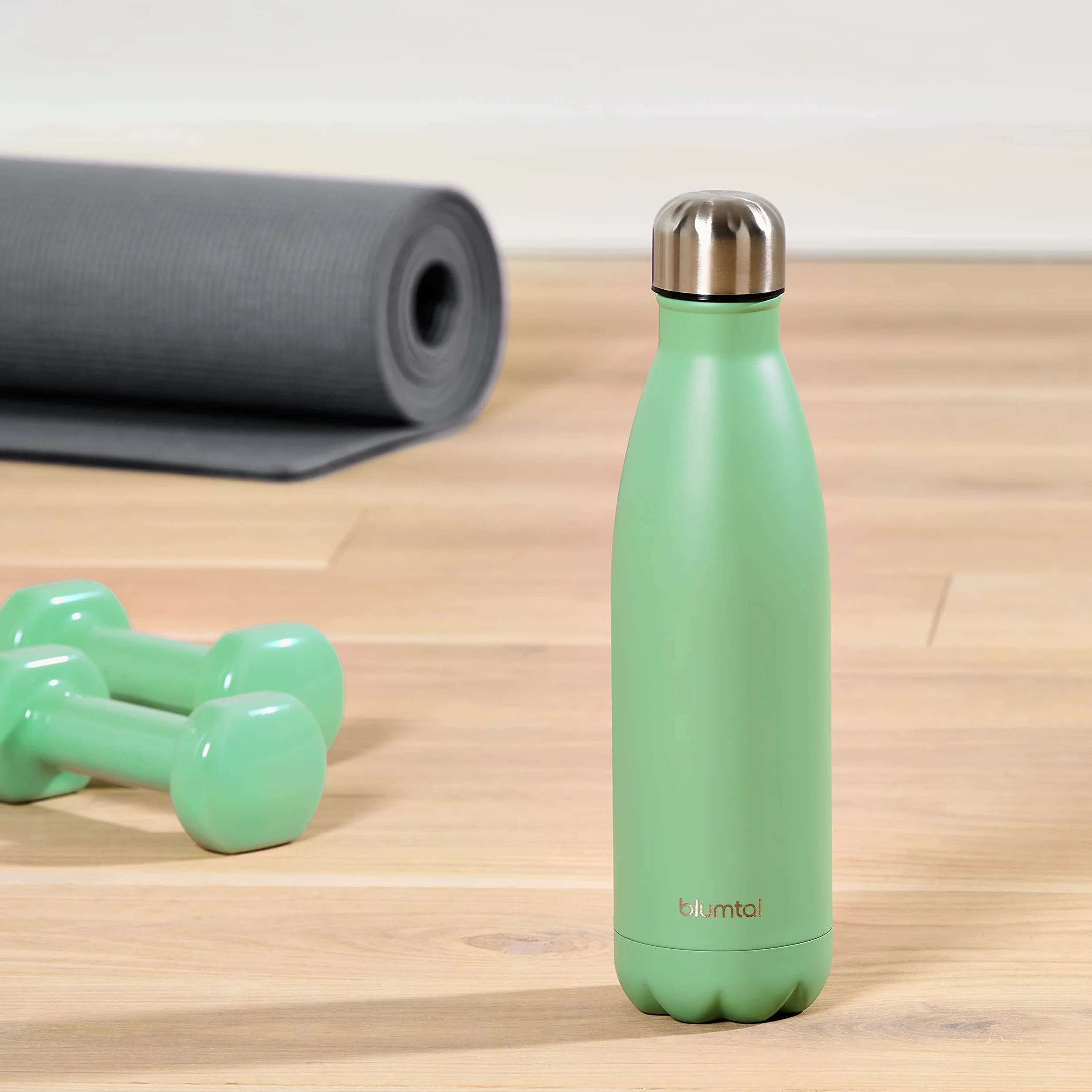 Blumtal® Botella termica Charles 1 litro sin BPA acero inoxidable aislada summer green/verde