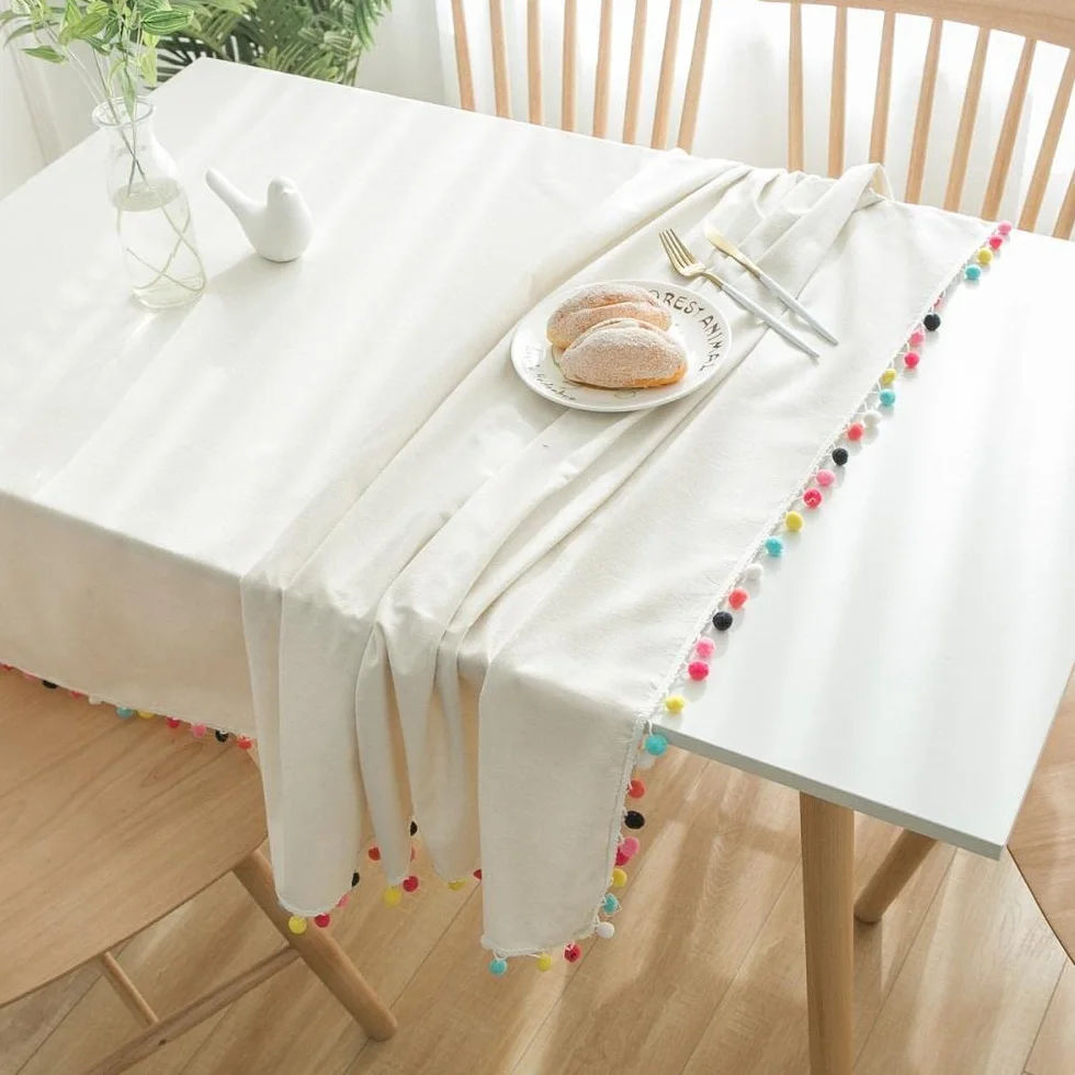 Manteles Mesa Antimanchas Resistente Al Desgaste para Bufé Fiesta Cena Boda Picnic y Más White 140 × 180cm