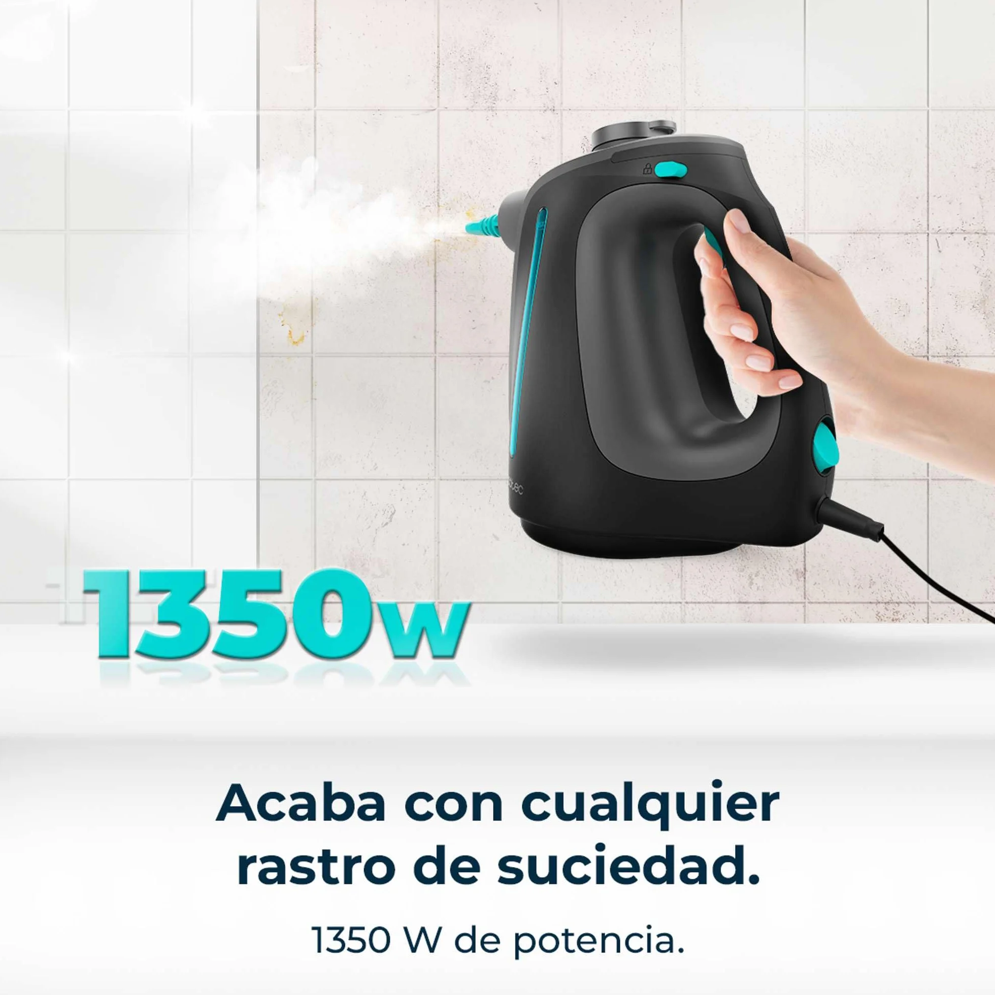 Cecotec Limpiador de Vapor Hydrosteam 1300 Rapid Max X-Treme 1350W 550ml 3 Bares 16 Accesorios