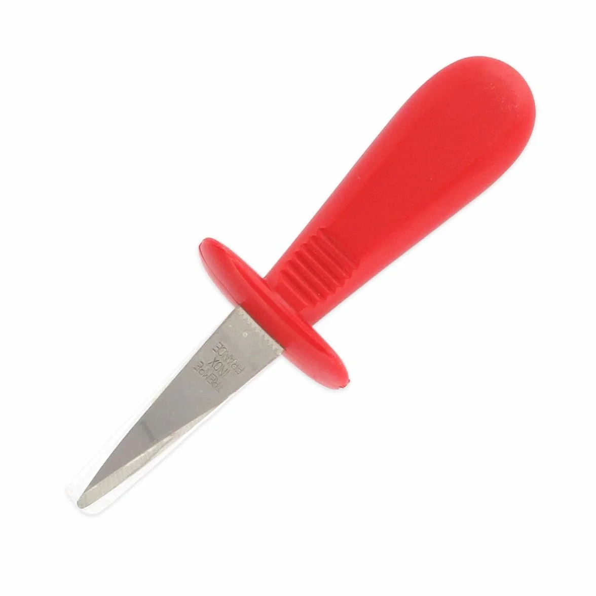 Fackelmann 43780 - Cuchillo para ostras, Cuchillo para Abrir ostras, Cuchillo para ostras, plástico, Acero Inoxidable, Negro, Rojo, 15,5 x 5,3 x 3,9 cm