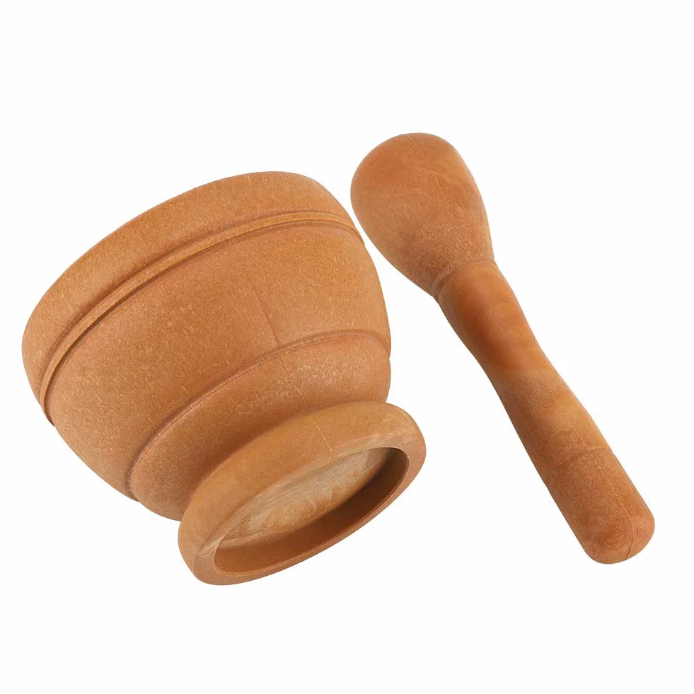 Mortero y maja de madera, mortero para especias, juego de morteros, mortero manual de cocina y maja para cocina