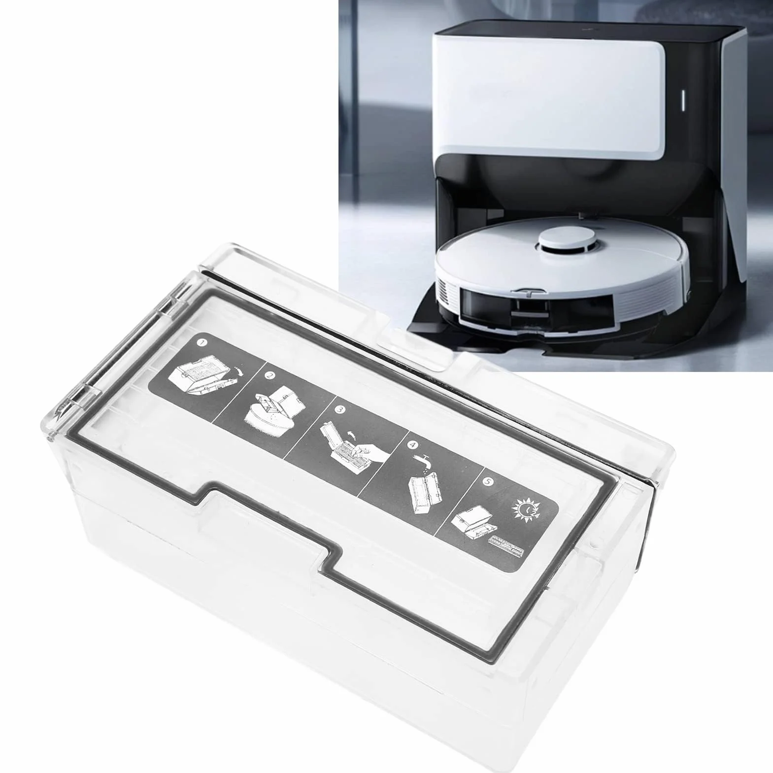 Caja de Recolección de Polvo para S7 T7S T7S Plus G10 Robot de Barrido