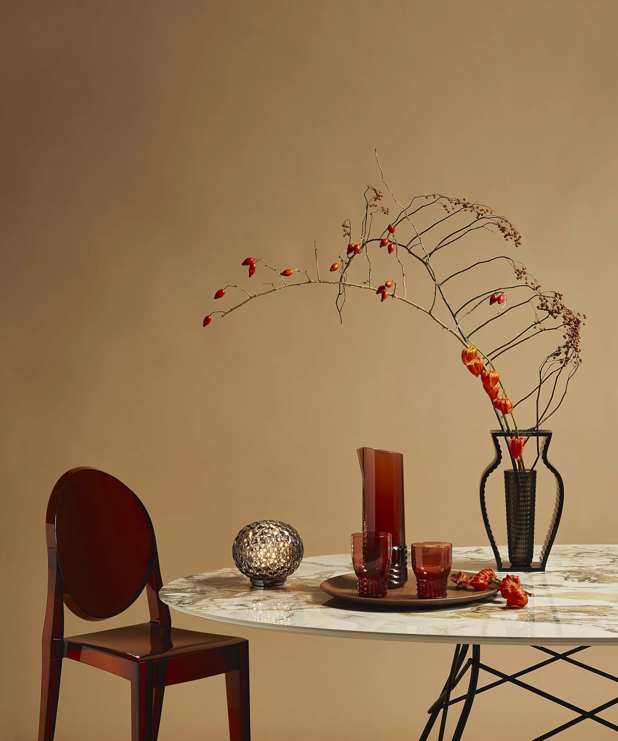 Kartell Victoria Ghost, Juego de 2 sillas, Ámbar