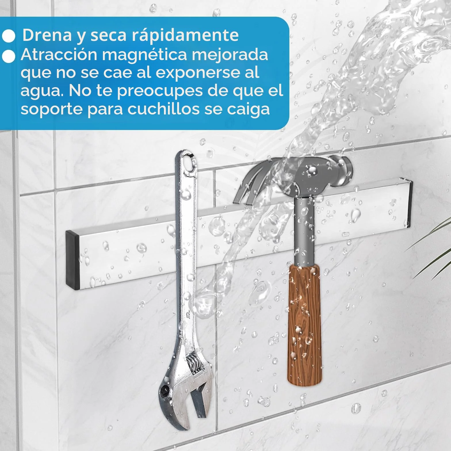 VFANDV Barra Magnética para Cuchillos, Soporte Magnético Cuchillos con Autoadhesivo, Iman Cuchillos de Cocina con Banda Adhesiva, Barra Magnética para Cuchillos, Utensilios y Herramientas (30CM)