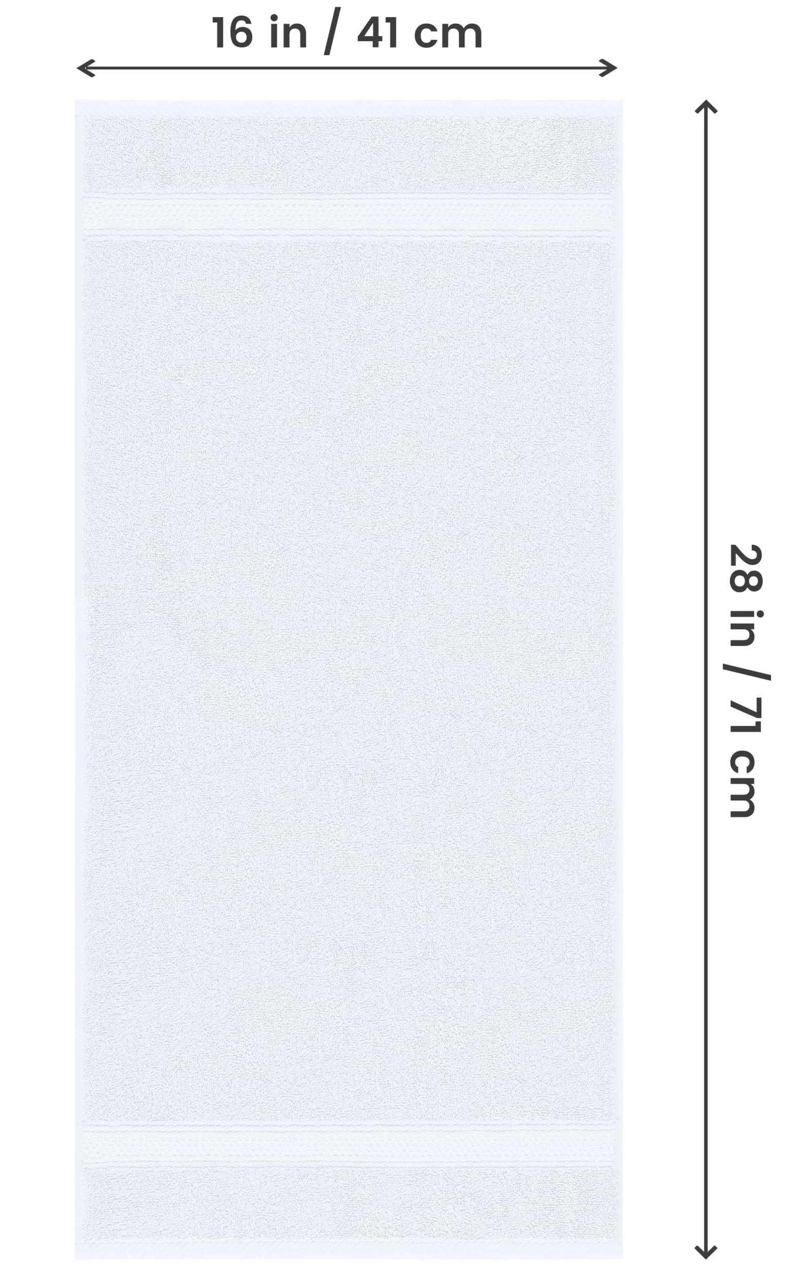 Utopia Towels Toallas de Mano Grandes de Algodón 41cm x 71cm Paquete de 6 Blanco