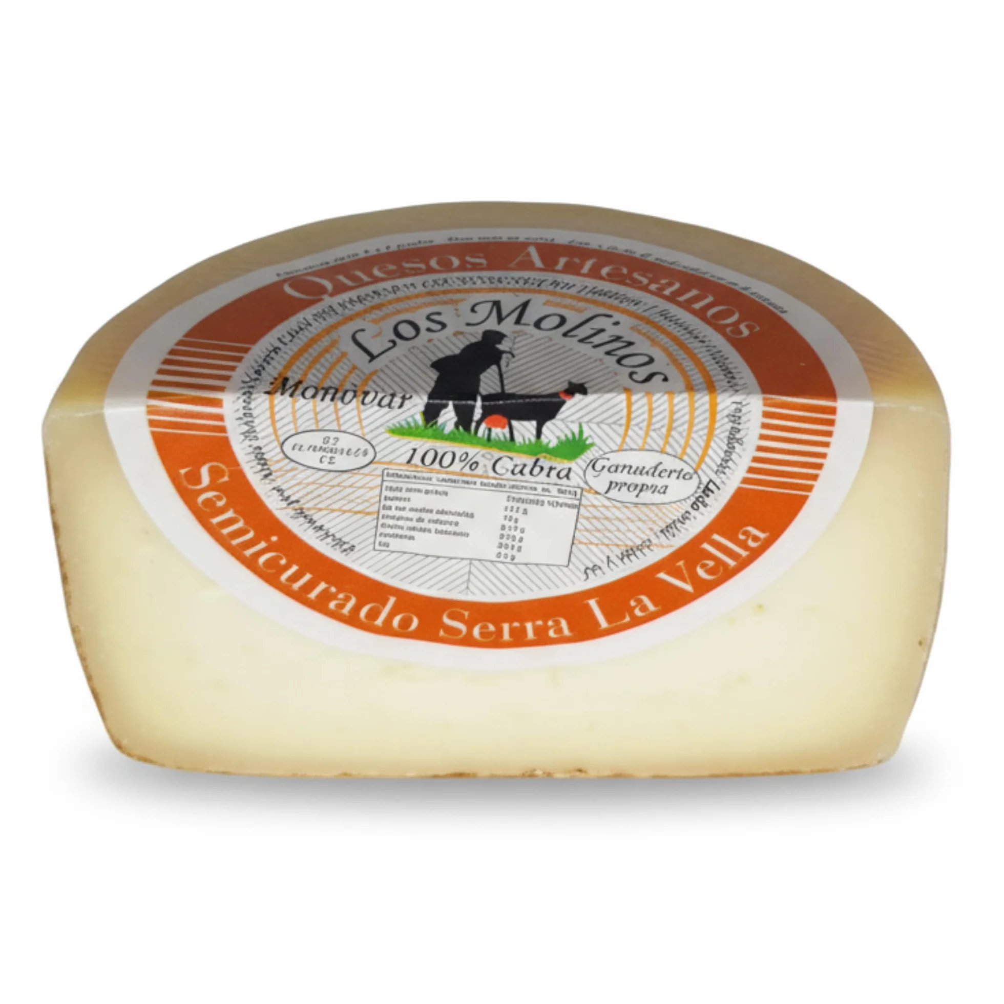 Serra La Vella Queso Artesano Semi Curado 100% Leche de Cabra Caja Madera