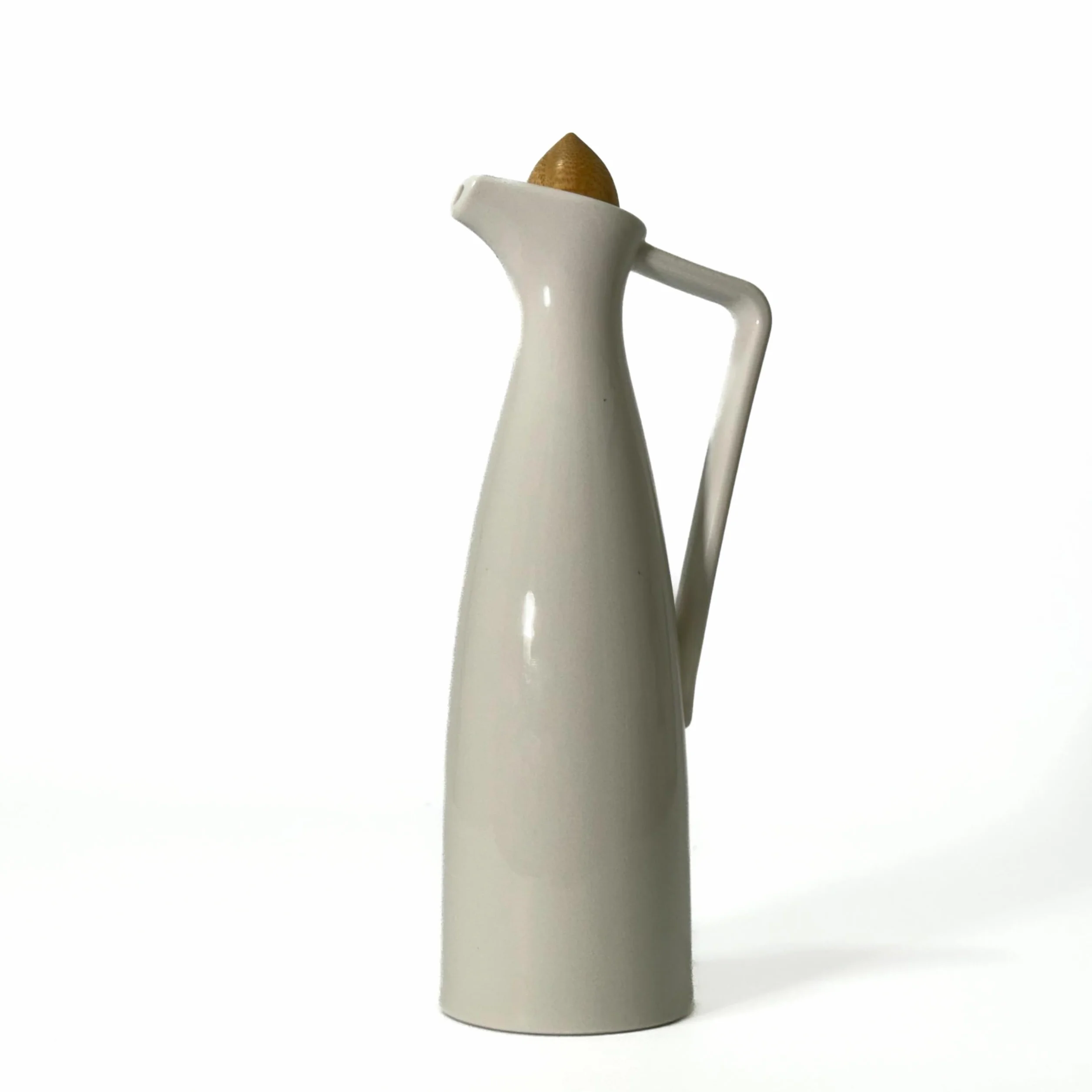 White Pottery - Dispensador de aceite de oliva - Diseño elegante, vertedor sin goteo con tapón hermético, perfecto para cocinar y aderezos de ensalada, se adapta a cualquier cocina