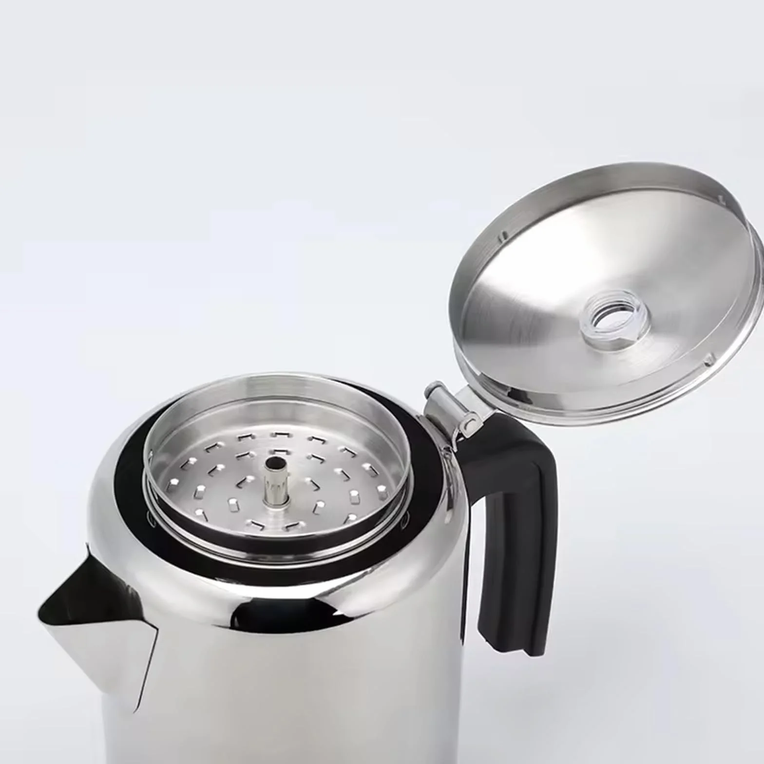 KFO Cafetera Percolador Acero Inoxidable 304 9 Tazas para Acampar