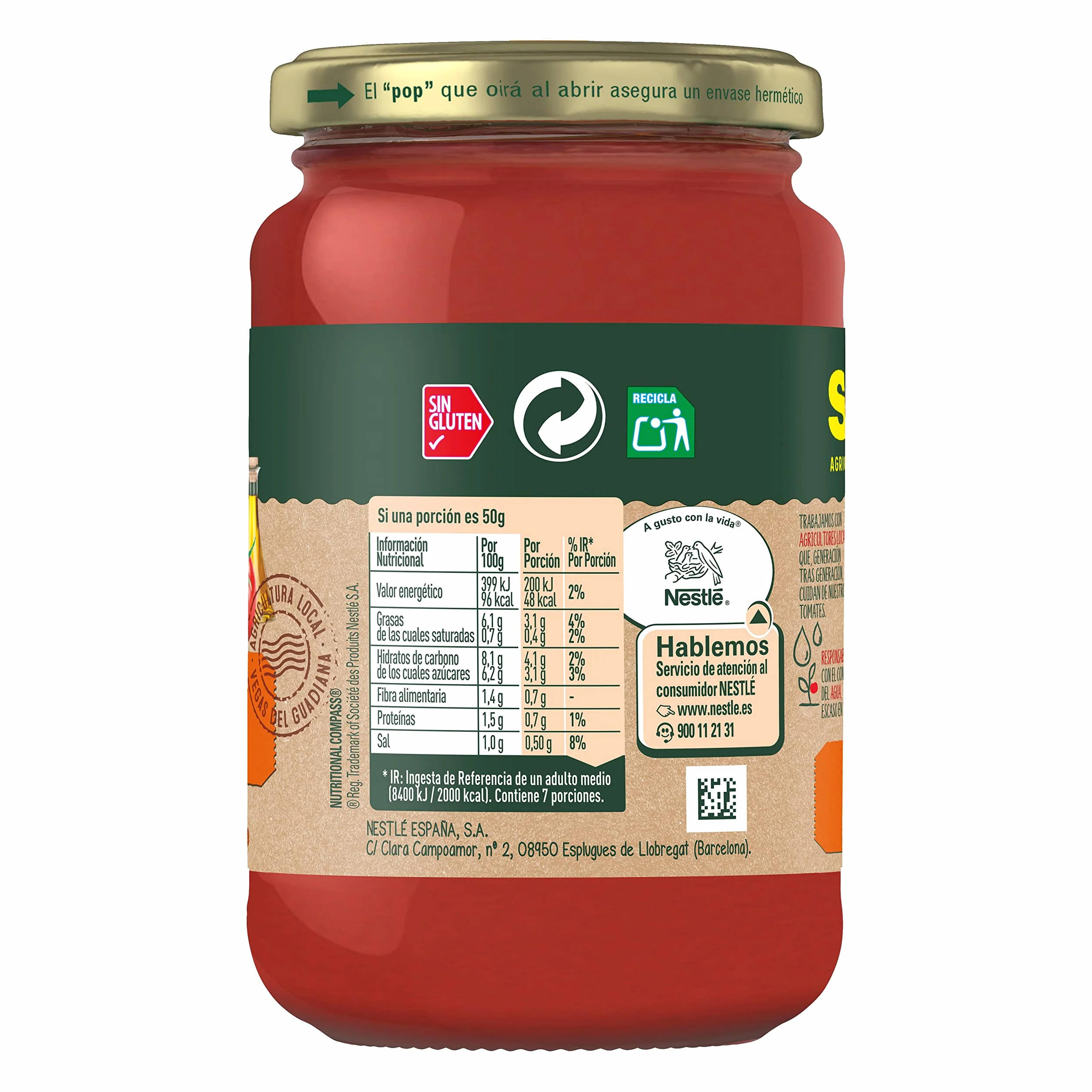 SOLÍS Tomate Frito Estilo Casero Sin Gluten 350g