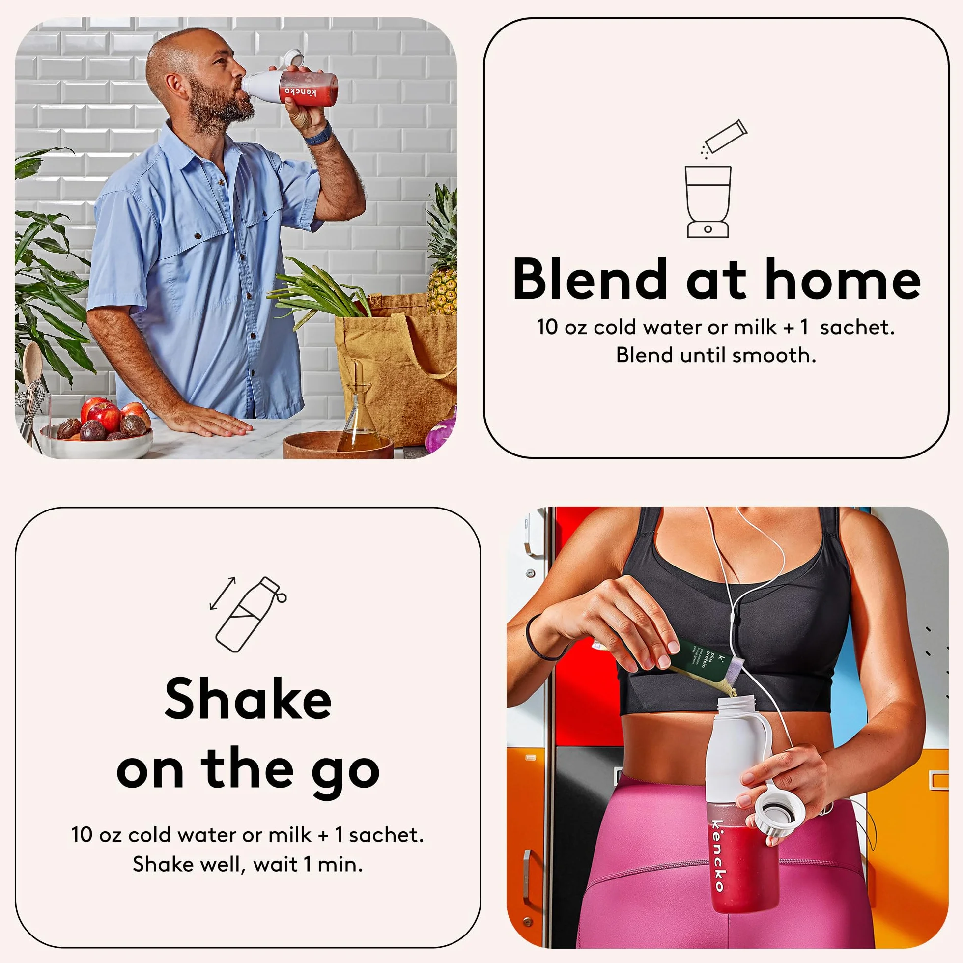 Performance Smoothie Conventional Starter Pack 1x Chocolate 1x Strawberry 1 Universal Bottle