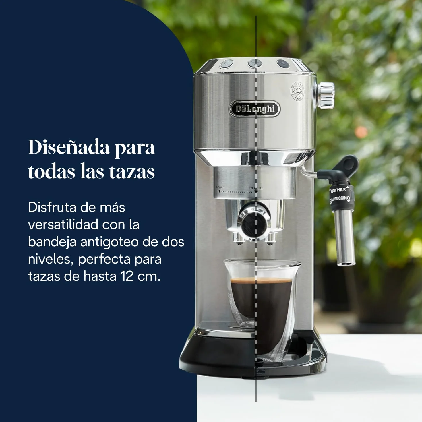 De'Longhi Dedica EC685.M Cafetera Espresso Bomba Acero Inoxidable 1.3L