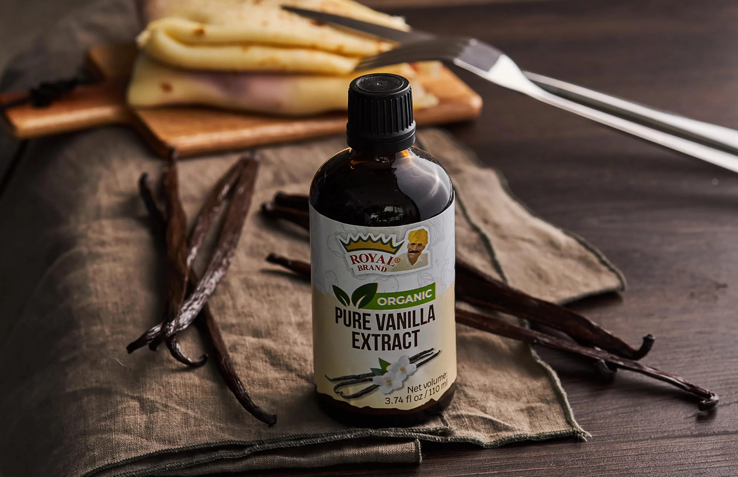 Extracto de vainilla ecológico 110ml botella de vidrio sin aditivos