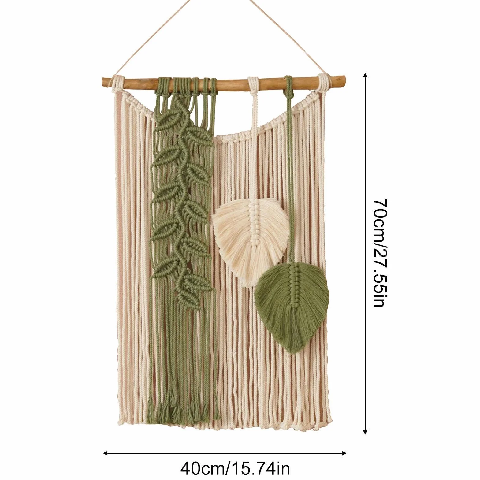 Decoración De Arte De Pared Bohemio: Tapiz De Macramé Hecho A Mano, Pancarta De Tapiz Tejido, Colgante De Pared Estilo Boho, Tapiz Hecho A Mano Único para Decoración del Hogar, 70x40x3cm