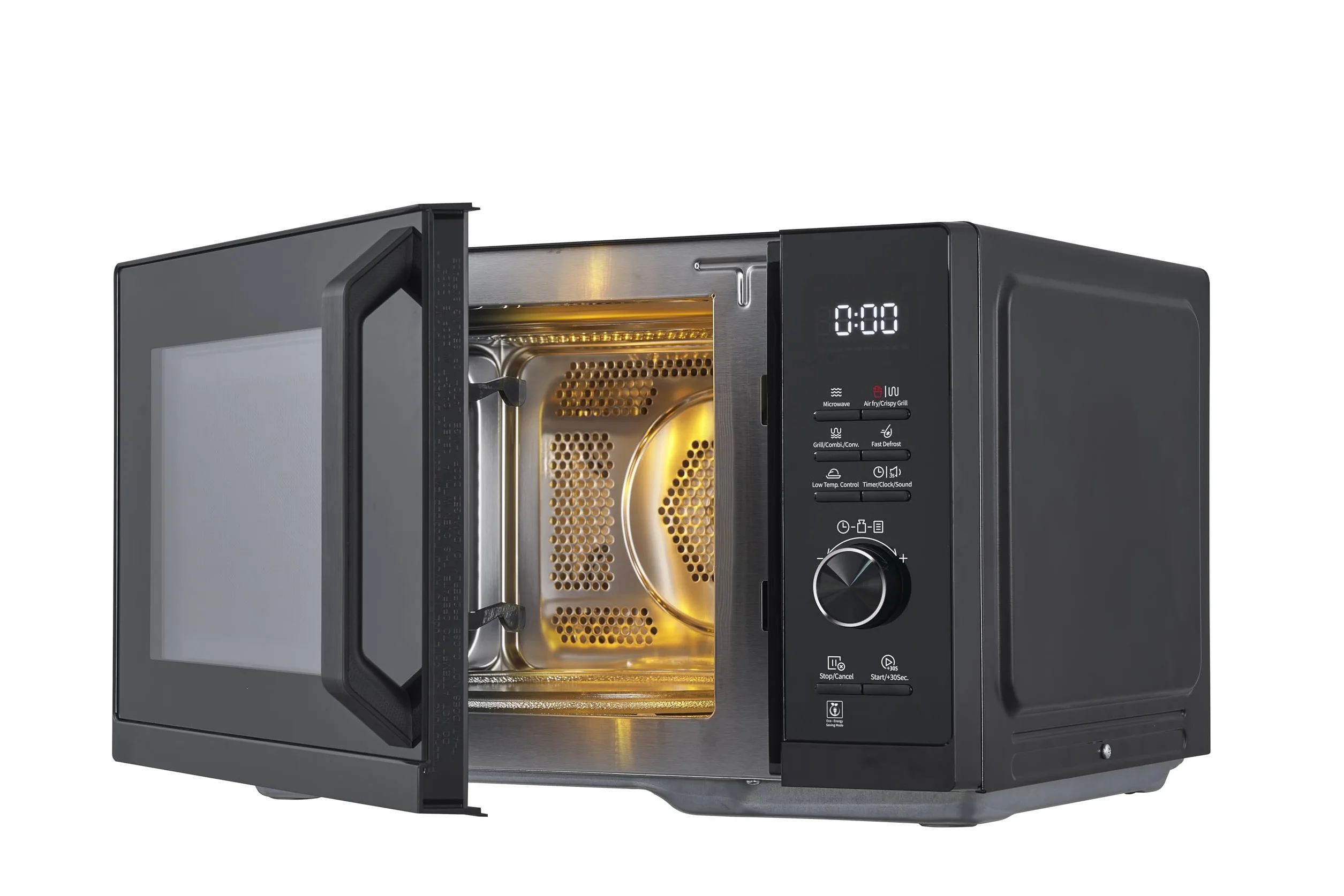 Sharp Microondas Airfry 5 en 1 RCA271TB 900 W, parrilla de 1000 W, aire caliente y función AirFry, convección 2100 W, 27 l, 28 descongelación automática, descongelación controlada por peso y tiempo