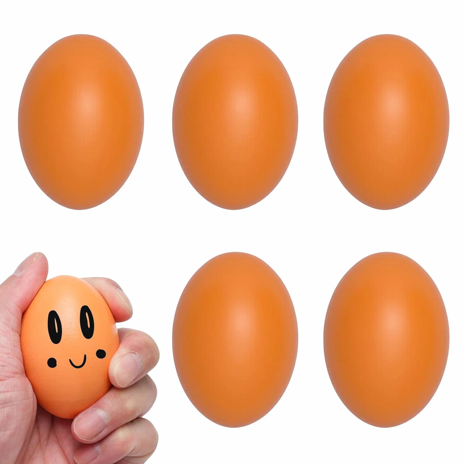 Huevos de Madera Falsos para Gallinas 5 Piezas Huevos Simulados Realistas