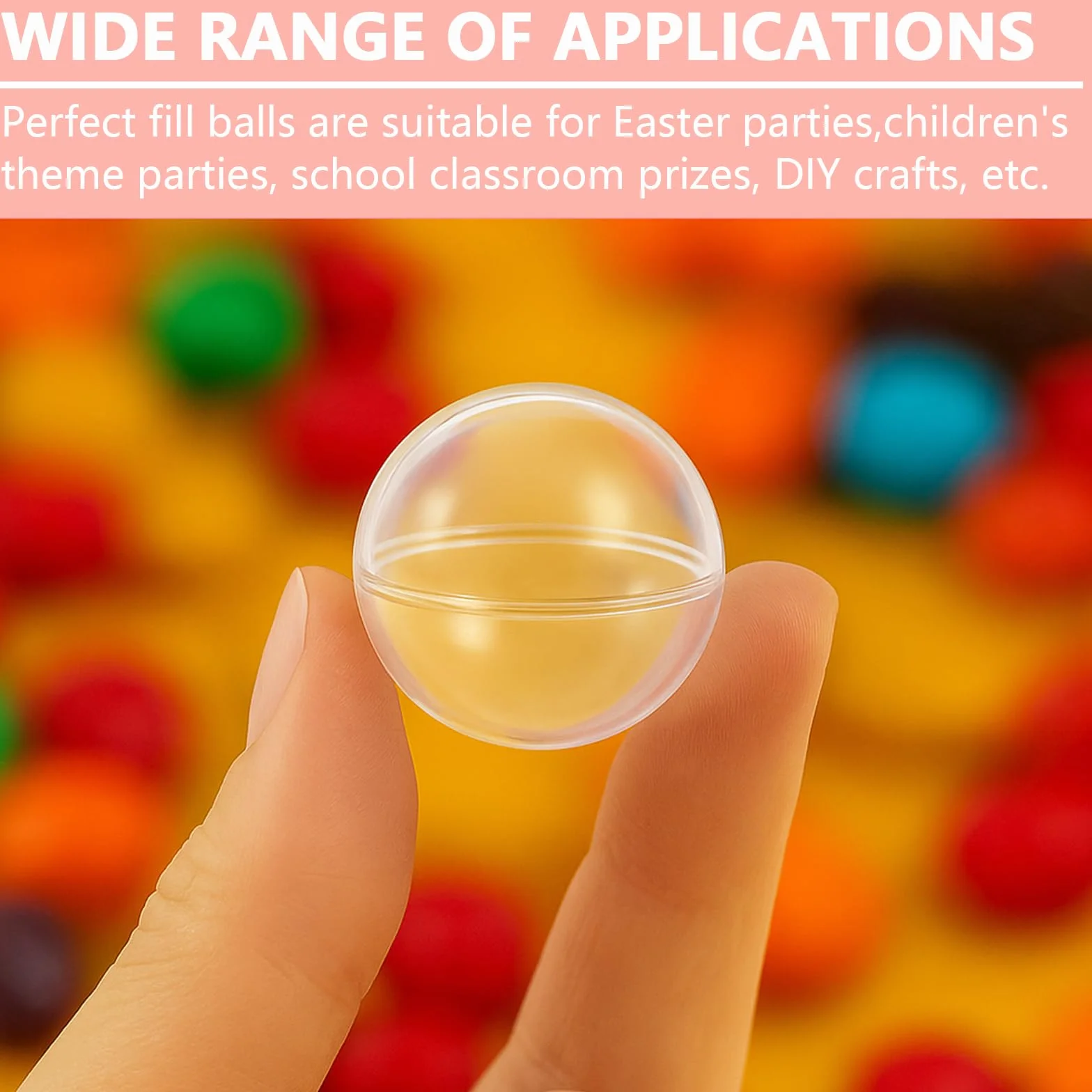 Bolas Transparentes Rellenables 28mm Cápsulas Vacías Redondas para Máquina Expendedora