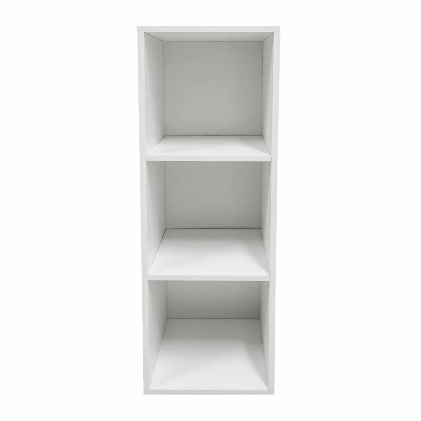 Mueble de almacenamiento de vinilo LP 3 compartimentos blanco