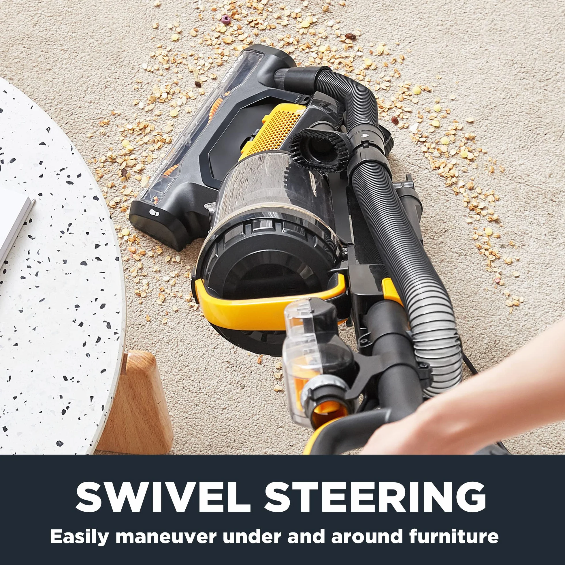 Eureka MaxSwivel Pro Dirección Giratoria para Alfombra y Suelo Duro Amarillo