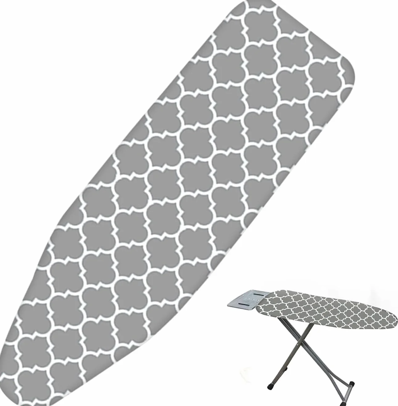 Funda para tabla de planchar con acolchado resistente a las quemaduras y banda elástica para uso con plancha de vapor
