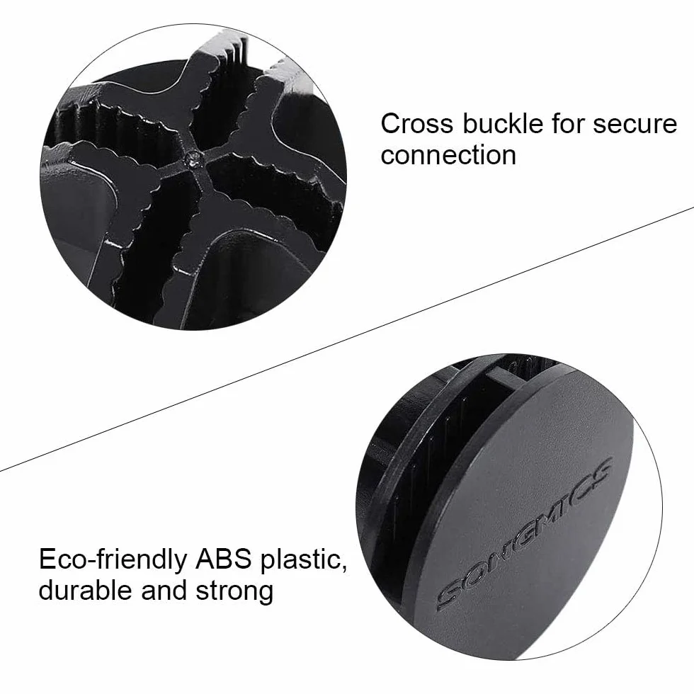 Conectores Armario Modular Plástico Cubo Alambre 40 Piezas 3.7x3.7cm Negro