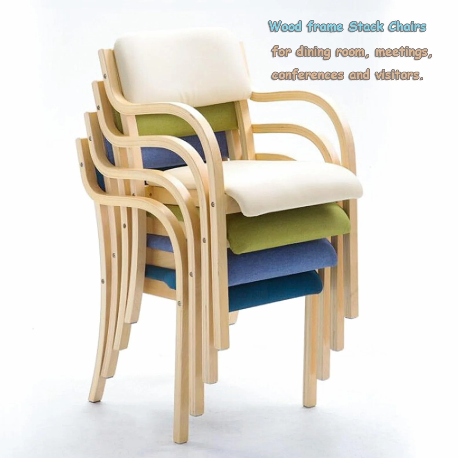Sillas de Comedor de Madera Maciza con Brazos Silla de Cocina Tapizada Sillón de Sala de Estar con Respaldo Moderno Oficina Ocio Salón Recepción Café Sillas Accent Reposabrazos Carga Máxima 150kg