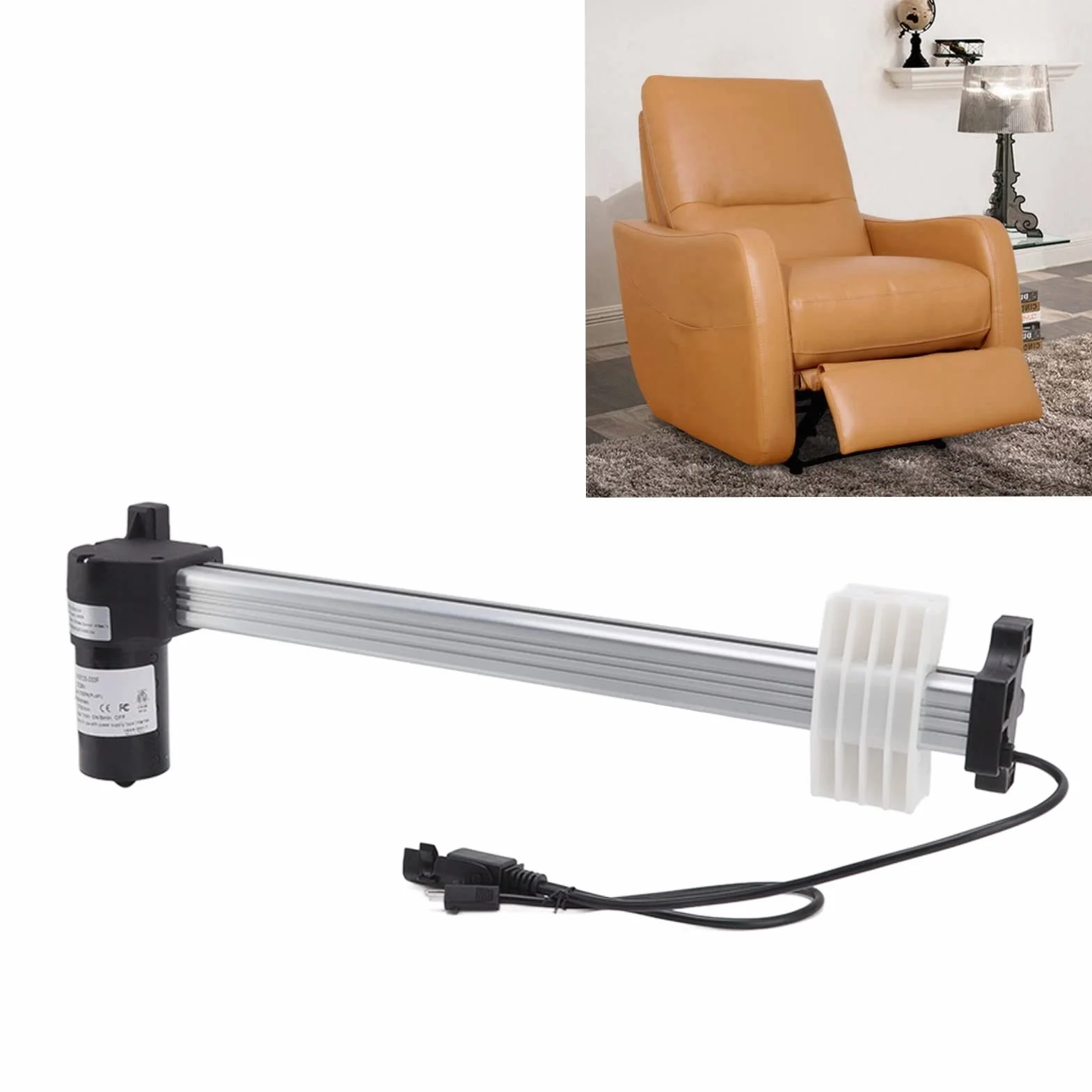 Actuador de motor de sofá reclinable eléctrico, 333 mm, protección IPX4, DC29V, para sofás eléctricos, sillas elevadoras