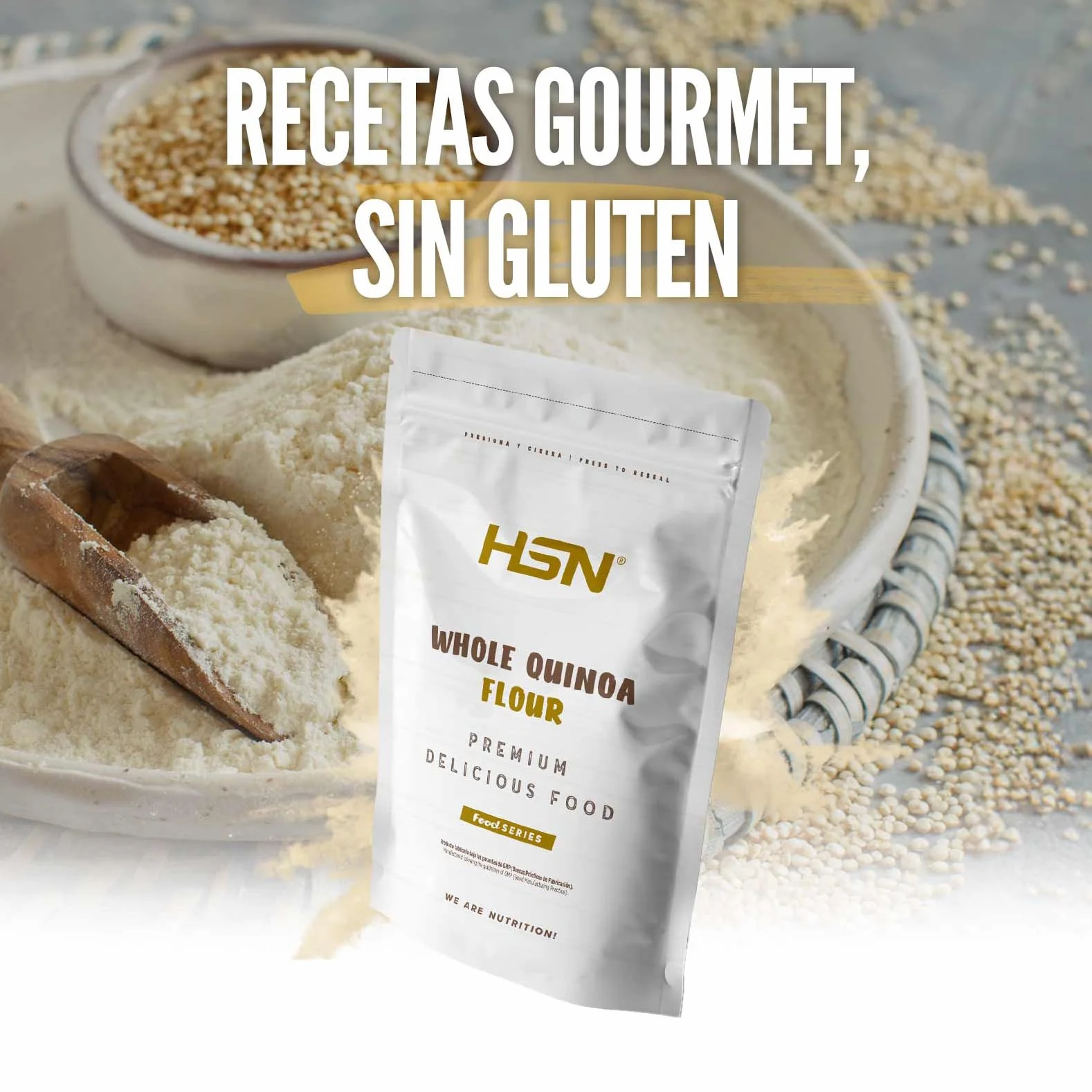 Harina de Quinoa Integral Sin Gluten 500 gramos Apta para Dietas Veganas 100% Whole Quinoa No-GMO