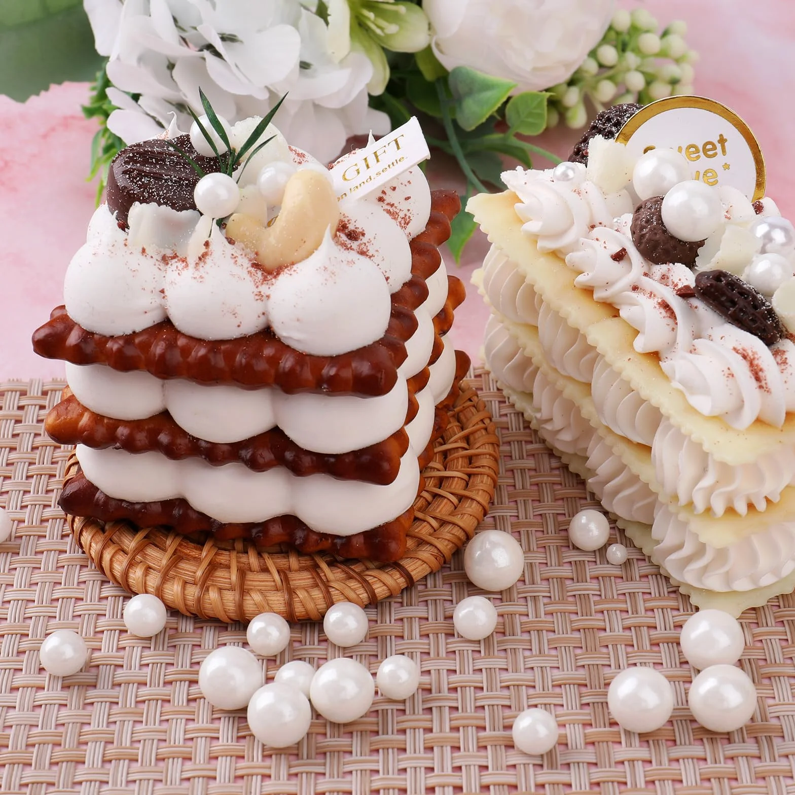 Perlas Blancas de Azúcar Comestibles 130g Mezcla de Tamaños para Decorar Pasteles