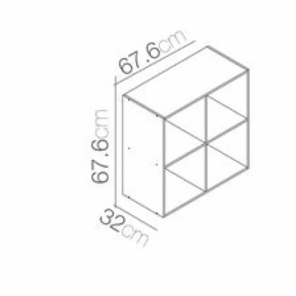 Estantería 4 Cubos 67.6 x 32 x 67.6 cm Blanco